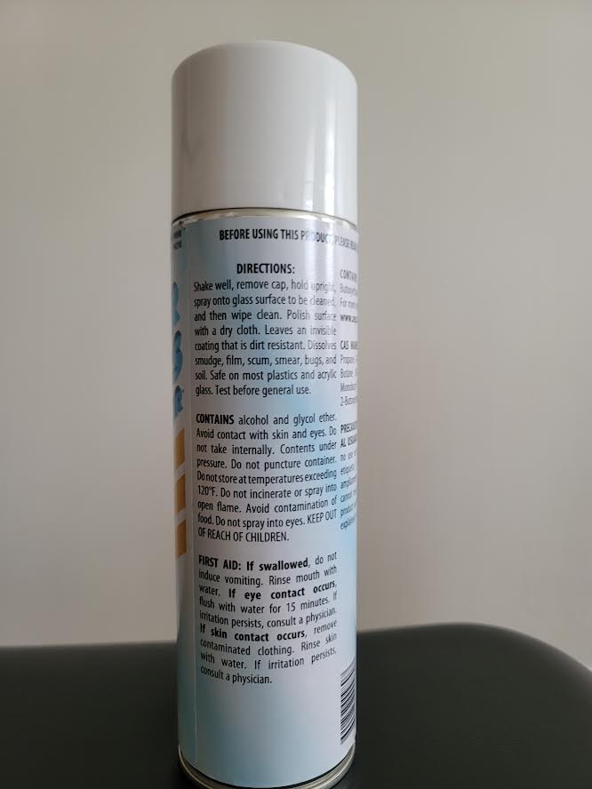 Zep Plexiglass, Mirror and Glass Aerosol - 18 Ounce