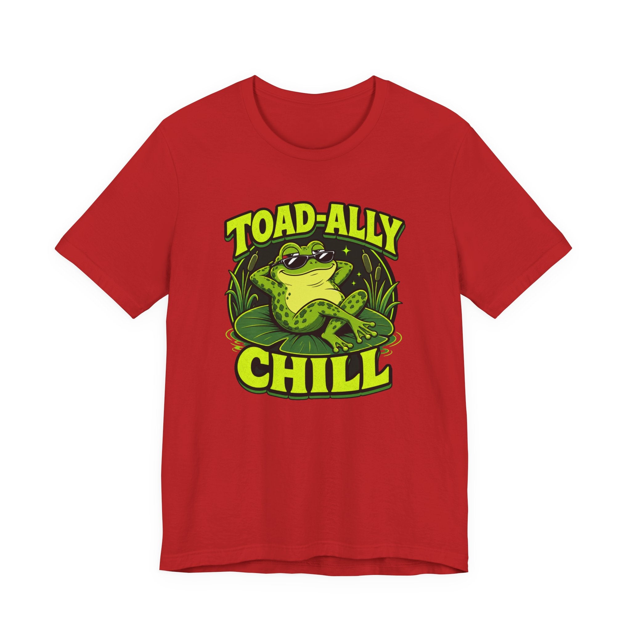 Toadally Chill Funny Frog T-Shirt Cool Frog Graphic Tee Gift for Frog Lovers
