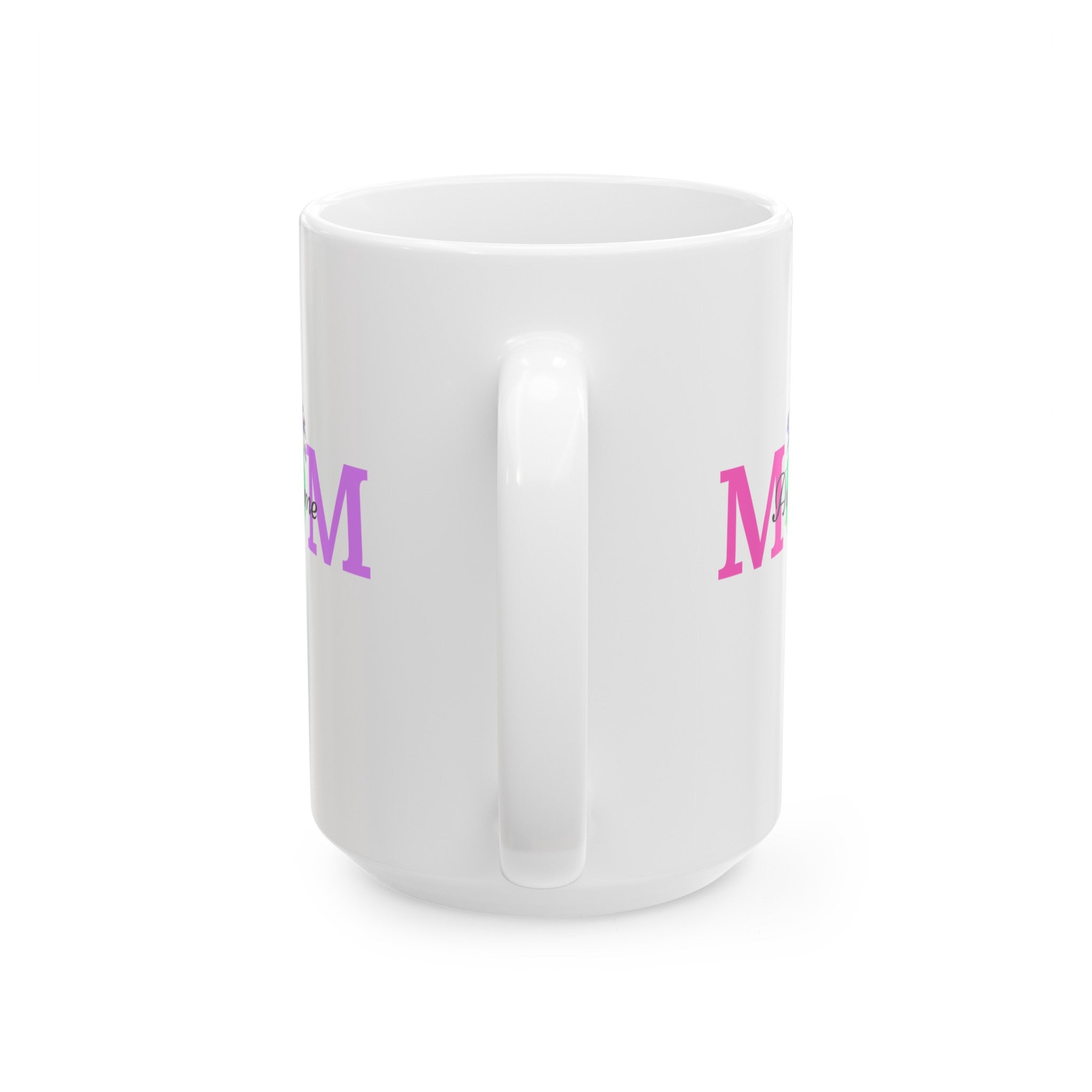 Awesome Mom Birth Flower Month Ceramic Mug, Happy Birth Day Gift, Mother's Day Gift, Gift for Mom