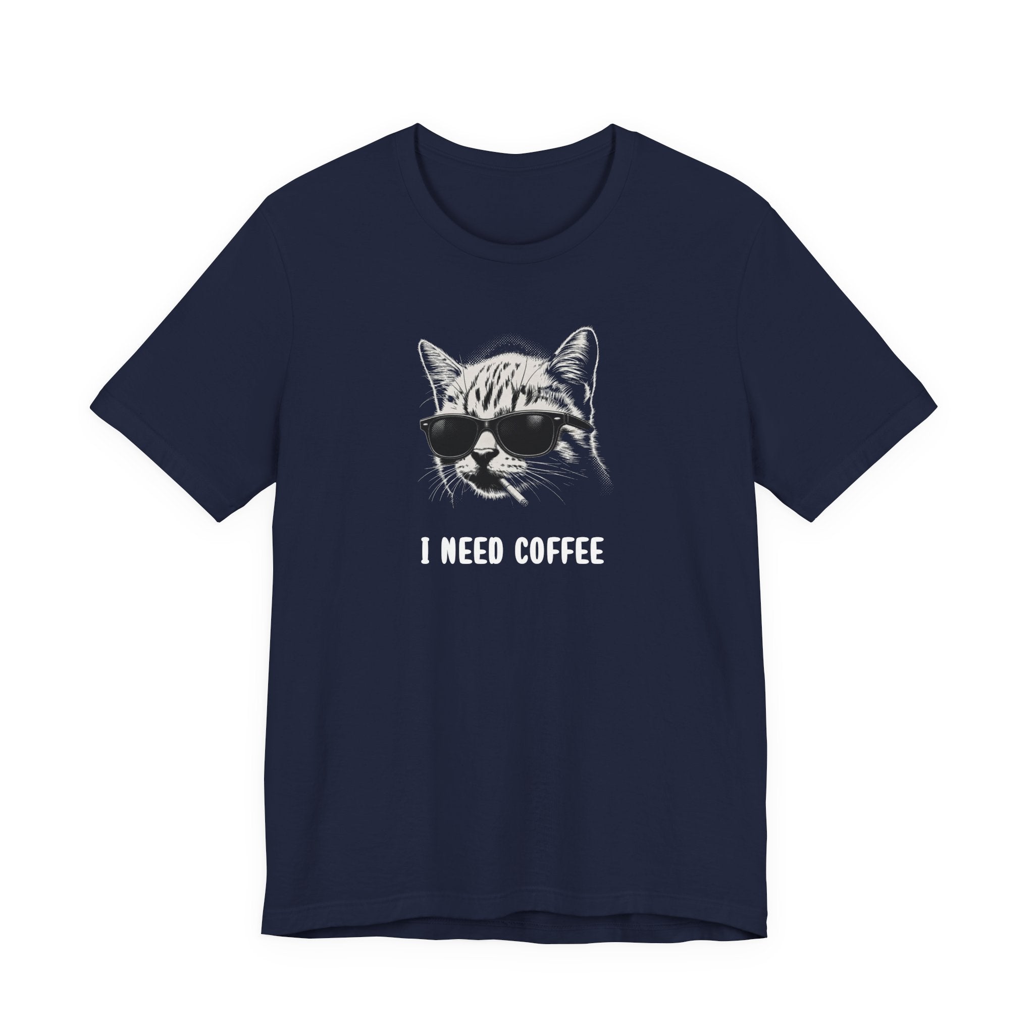 I Need Coffee Funny Cat Shirt, Cat Mom Tee, Gift for Cat lovers