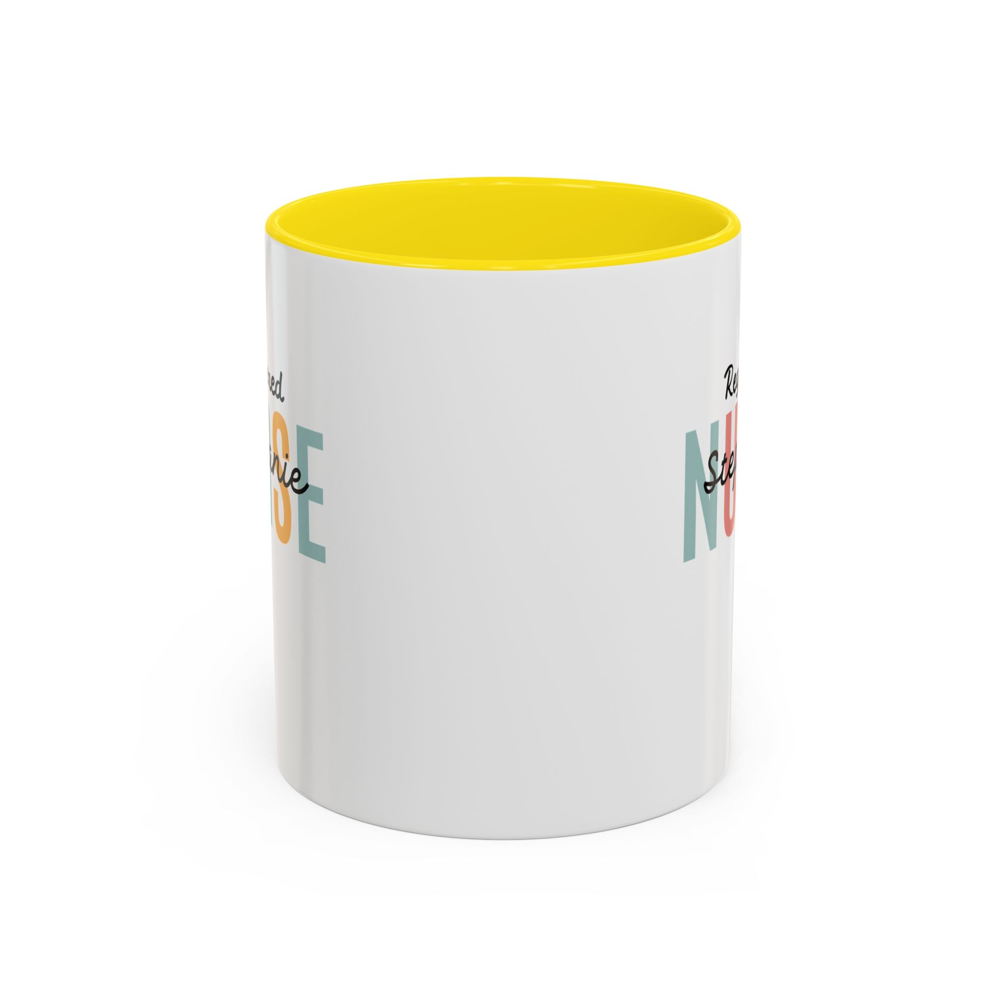 Personalized Nurse Coffee Mug, Custom Gift for Nurse, Accent Mug for Healthcare Workers, Unique Nurse Appreciation Gift, Black Handle Accent