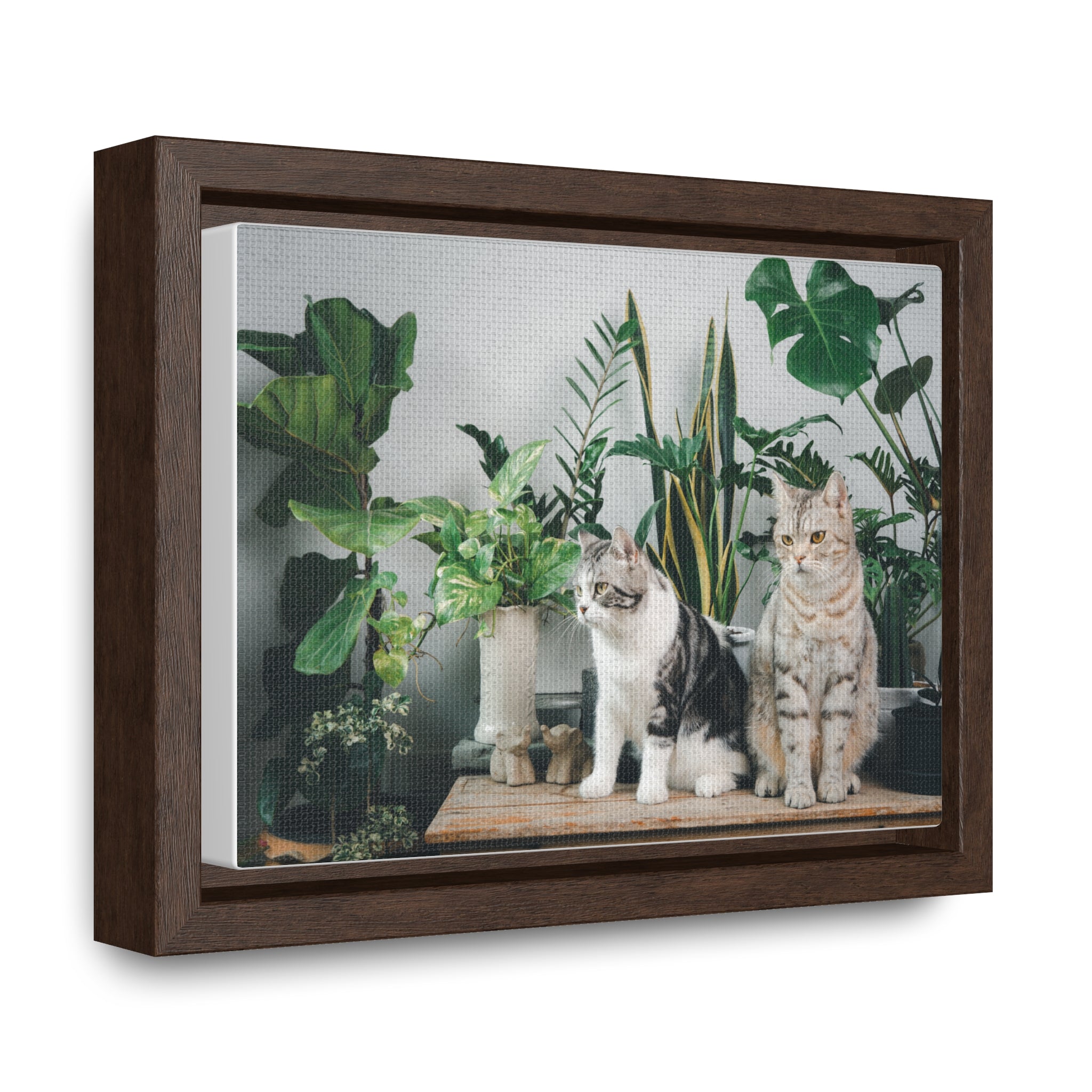 Personalized Cat Canvas Wraps, Cat Lover Canvas, Cat Lover Wall Art, Framed Pet Art for Home Decor, Gift for pet Lover, Gift for Cat Lover