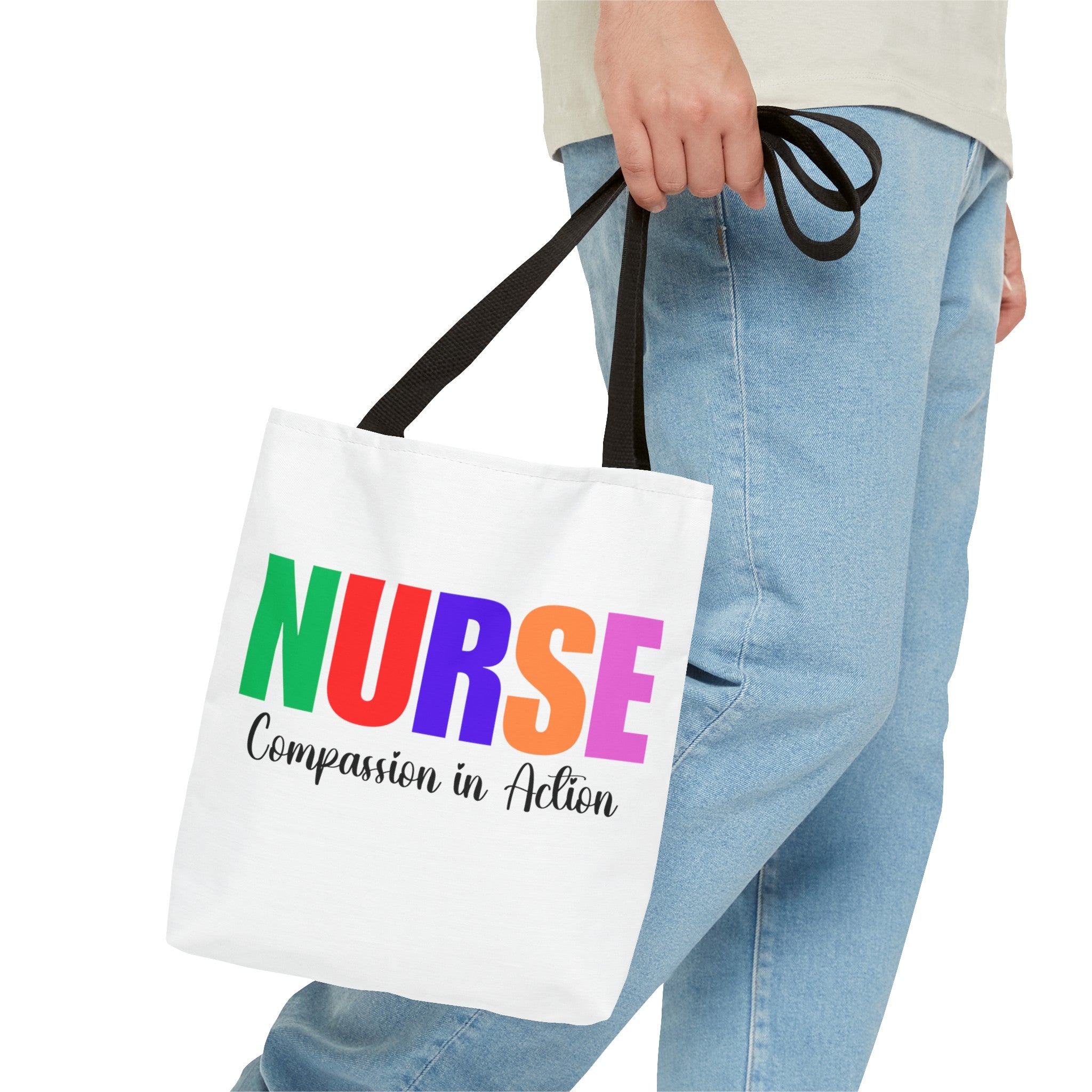 Nurse, Compassion In Action Tote Bag, Gift for Nurse, Nurse Appreciation Gift, Nurse Graduation Gift