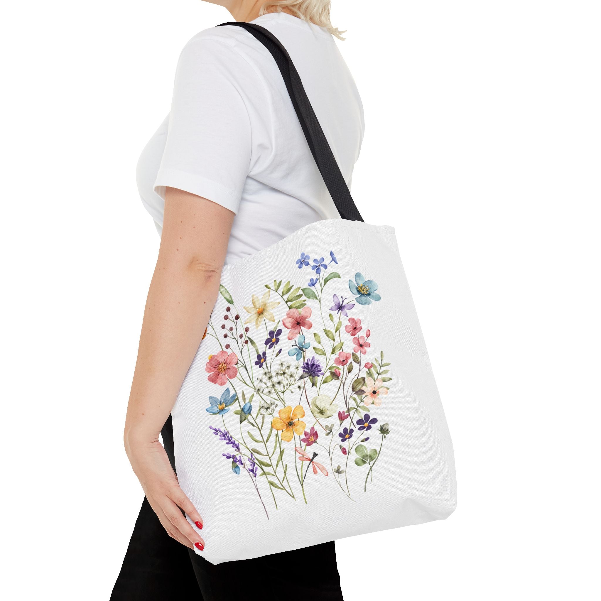 Tote Bag, Totes, Tote Bag Pattern, Floral Totes, Eco-Friendly Shopping Bag, Flower Printed Tote, Canvas Totes, Reusable Shopping Bag