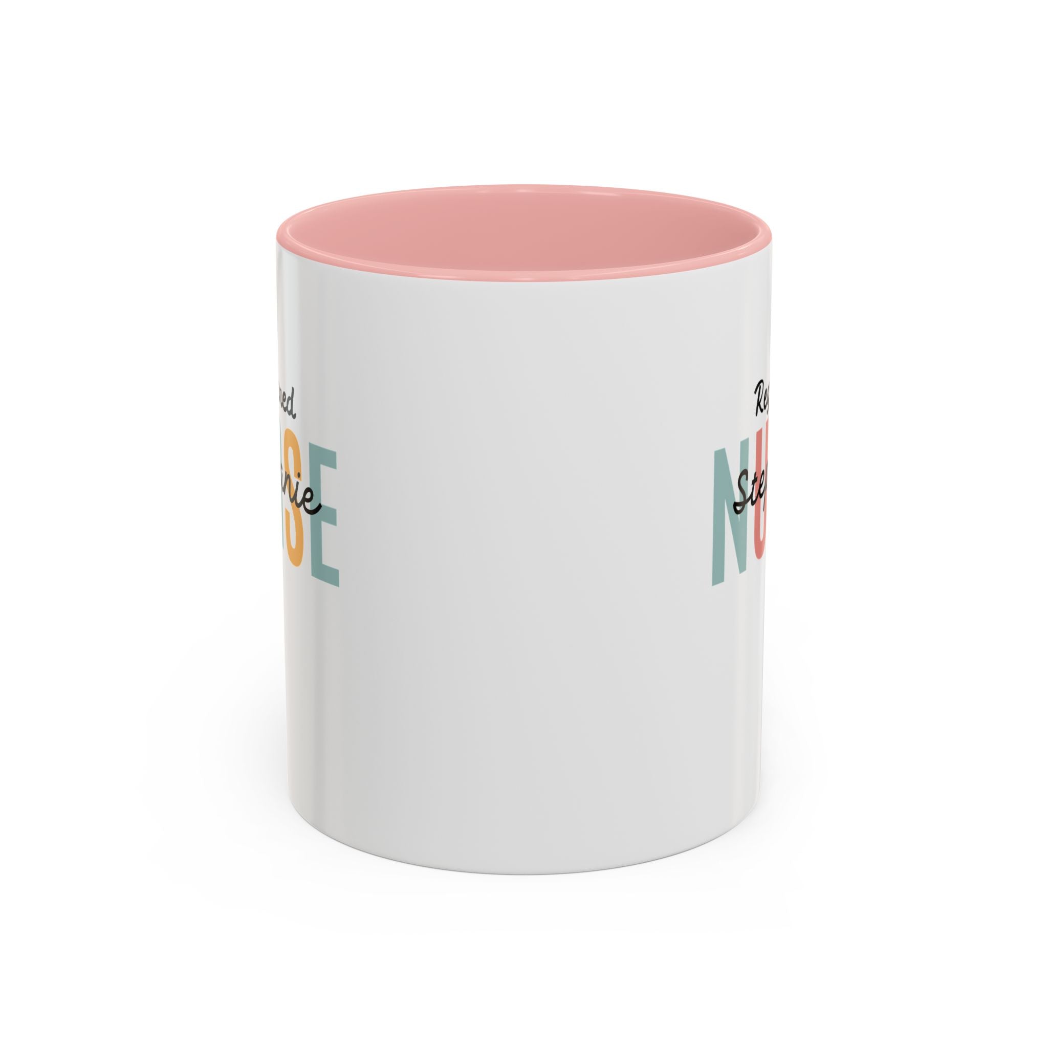 Personalized Nurse Coffee Mug, Custom Gift for Nurse, Accent Mug for Healthcare Workers, Unique Nurse Appreciation Gift, Black Handle Accent