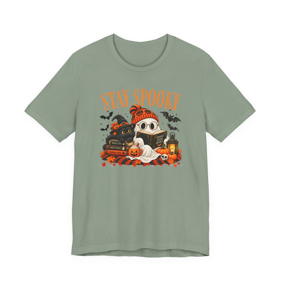 Stay Spooky T-Shirt, Halloween Ghost and Black Cat Sweatshirt, Halloween Gift
