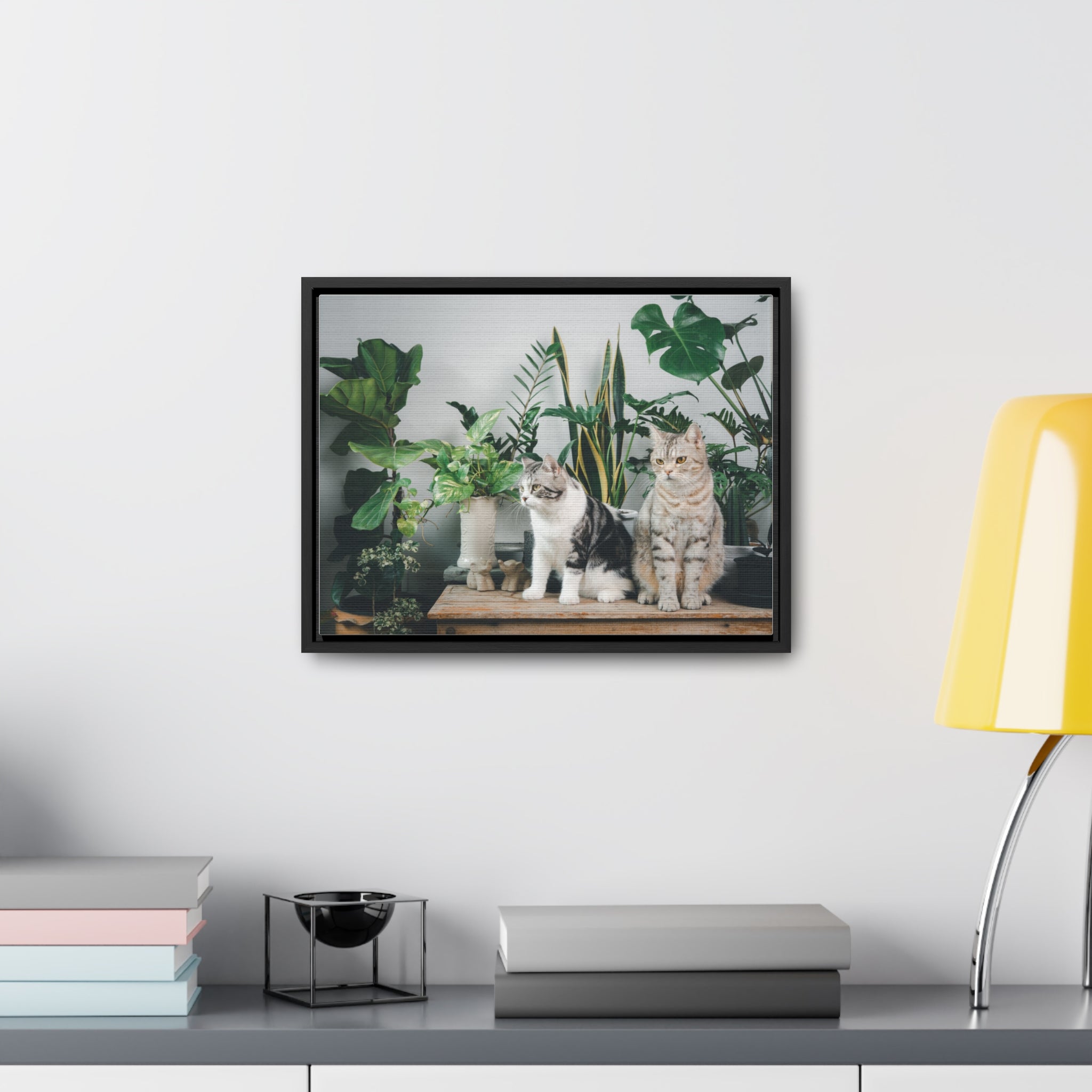 Personalized Cat Canvas Wraps, Cat Lover Canvas, Cat Lover Wall Art, Framed Pet Art for Home Decor, Gift for pet Lover, Gift for Cat Lover