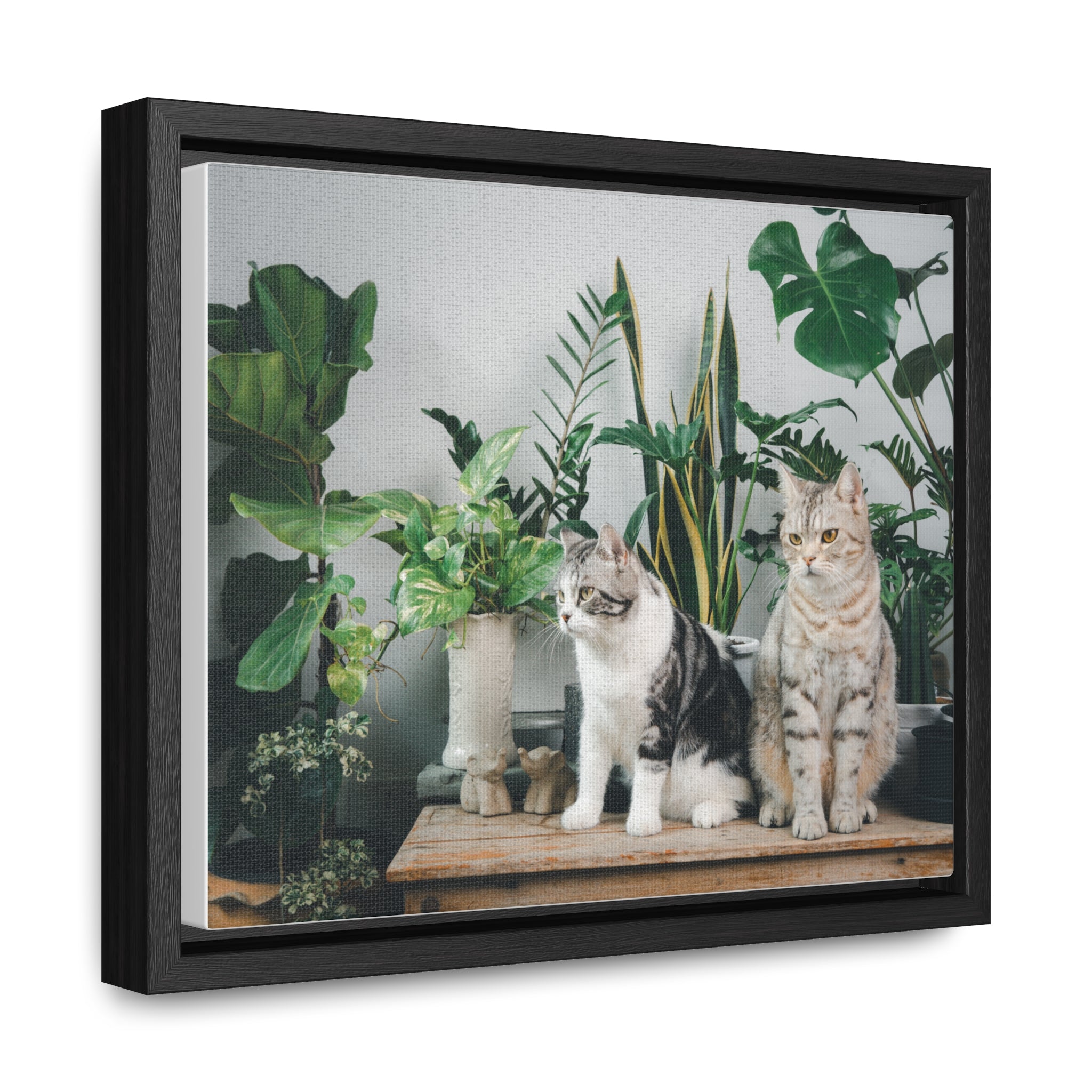 Personalized Cat Canvas Wraps, Cat Lover Canvas, Cat Lover Wall Art, Framed Pet Art for Home Decor, Gift for pet Lover, Gift for Cat Lover