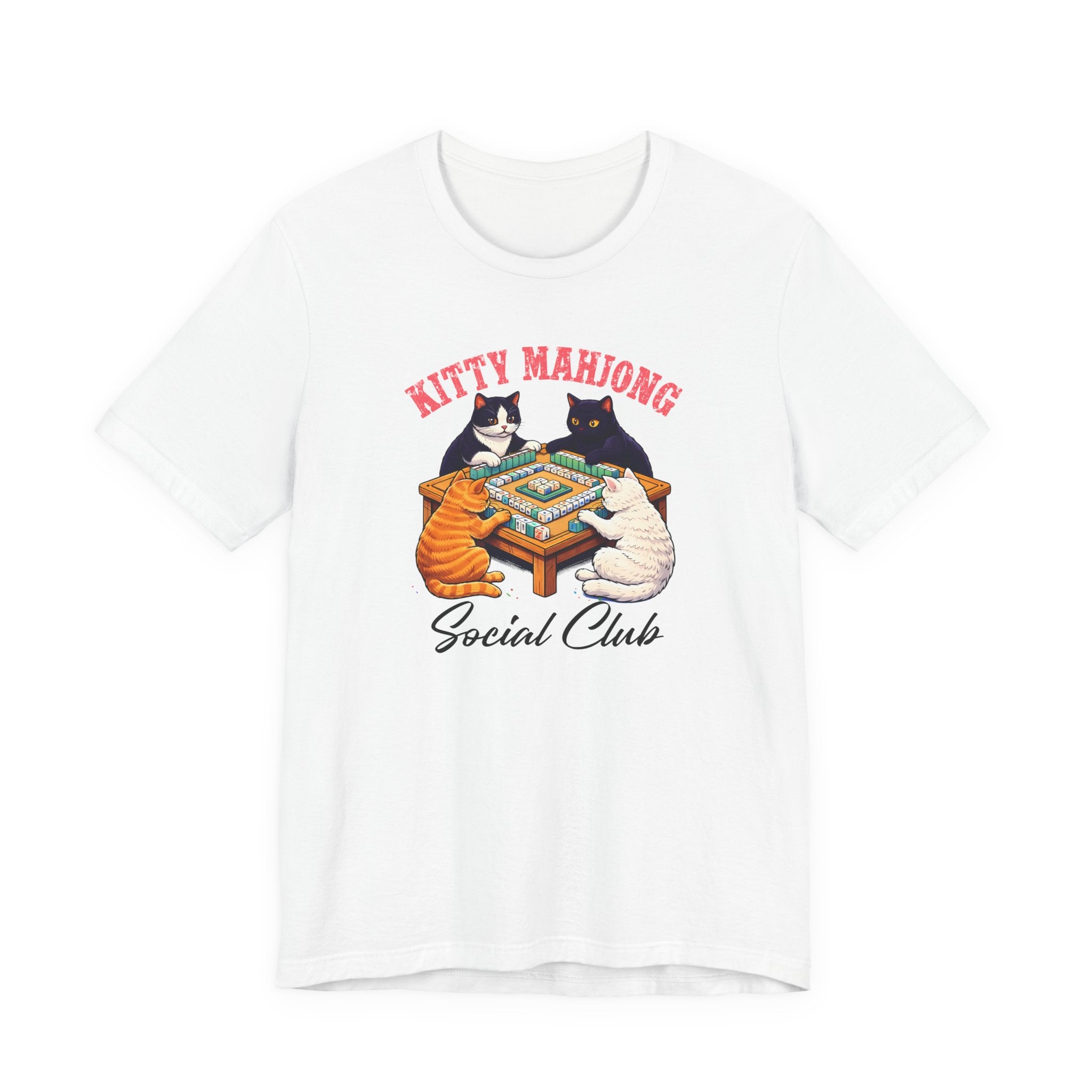 Funny Cat Shirt, Kitty Mahjong social club tee, Cat Mom Tee, Gift for Cat lover