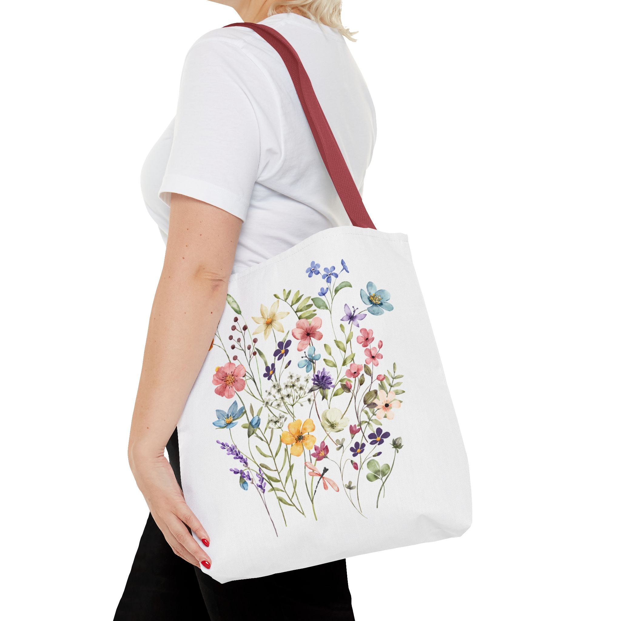 Tote Bag, Totes, Tote Bag Pattern, Floral Totes, Eco-Friendly Shopping Bag, Flower Printed Tote, Canvas Totes, Reusable Shopping Bag