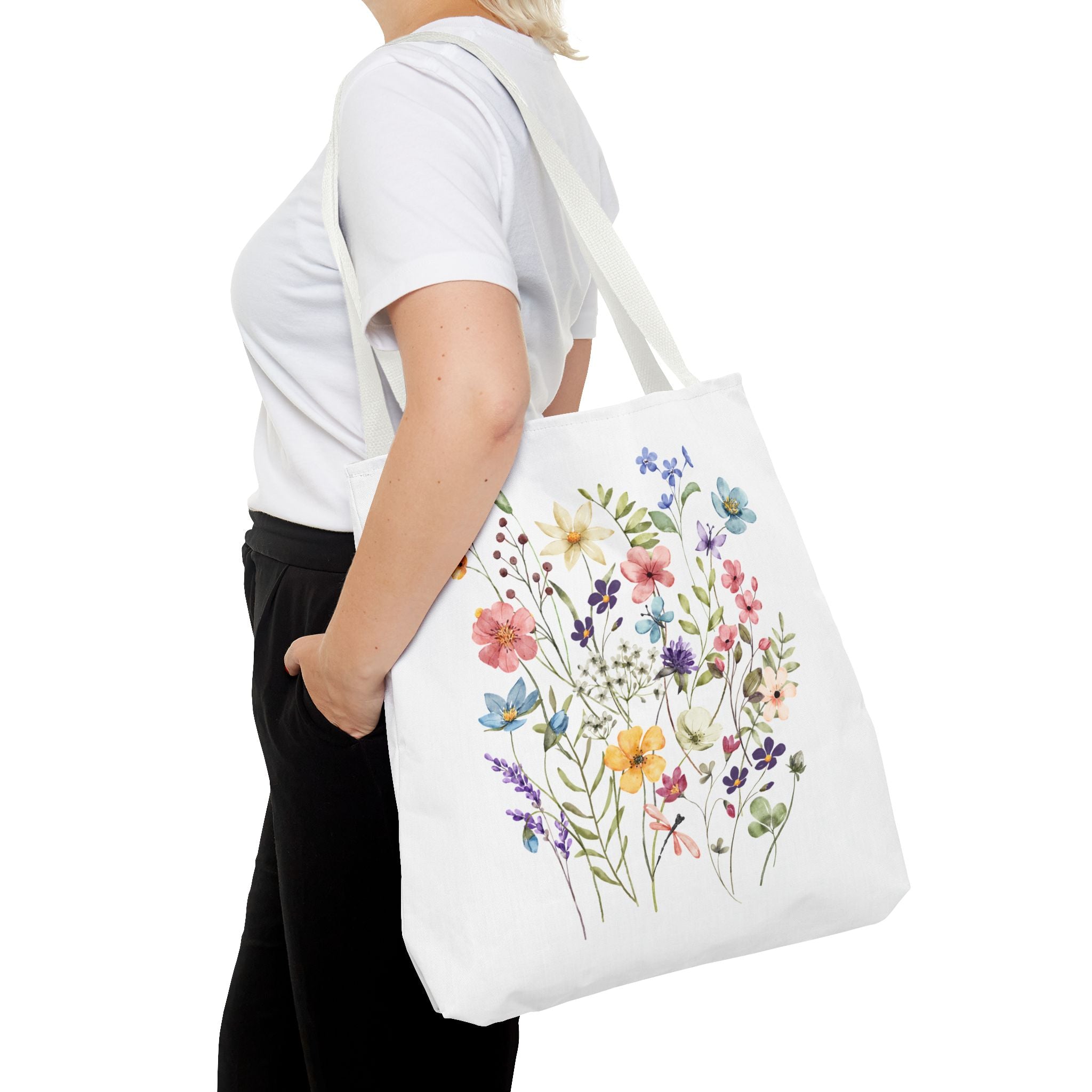 Tote Bag, Totes, Tote Bag Pattern, Floral Totes, Eco-Friendly Shopping Bag, Flower Printed Tote, Canvas Totes, Reusable Shopping Bag