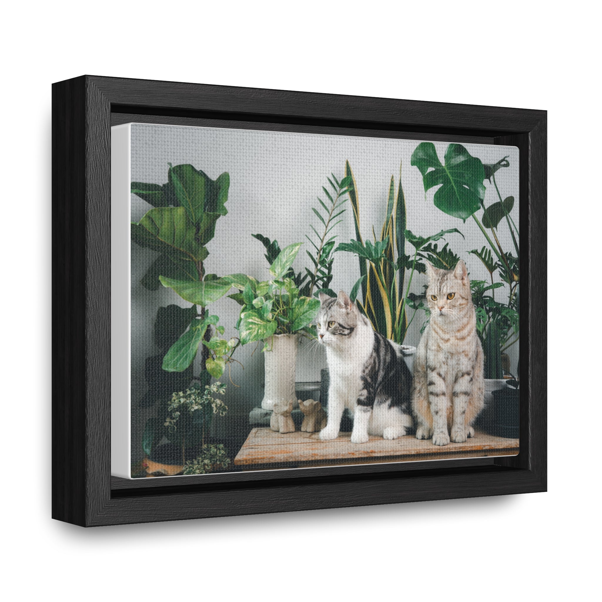 Personalized Cat Canvas Wraps, Cat Lover Canvas, Cat Lover Wall Art, Framed Pet Art for Home Decor, Gift for pet Lover, Gift for Cat Lover