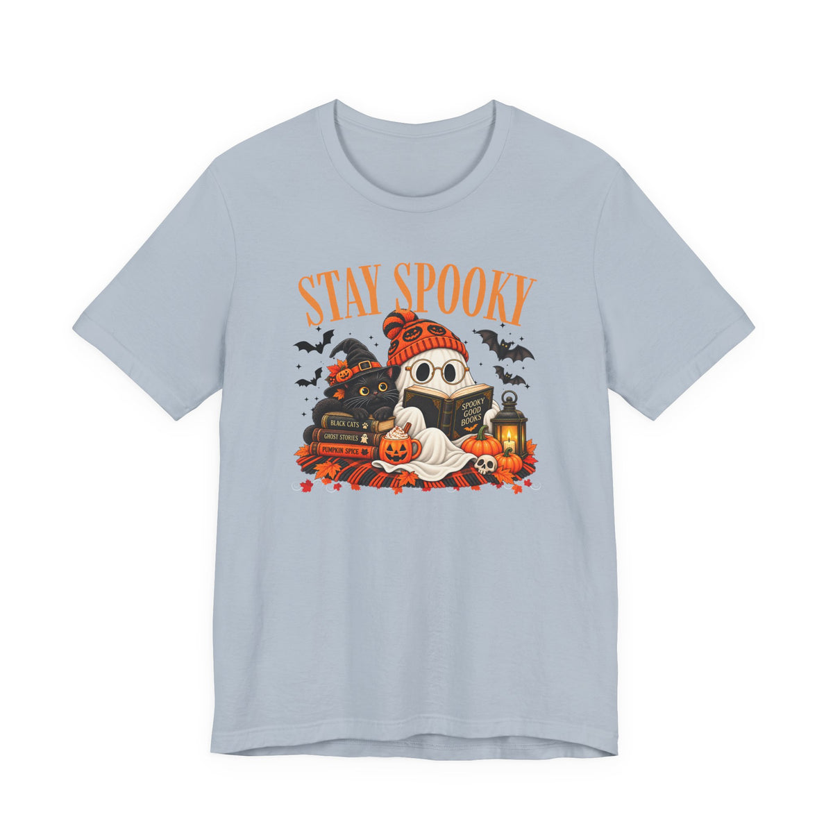 Stay Spooky T-Shirt, Halloween Ghost and Black Cat Sweatshirt, Halloween Gift