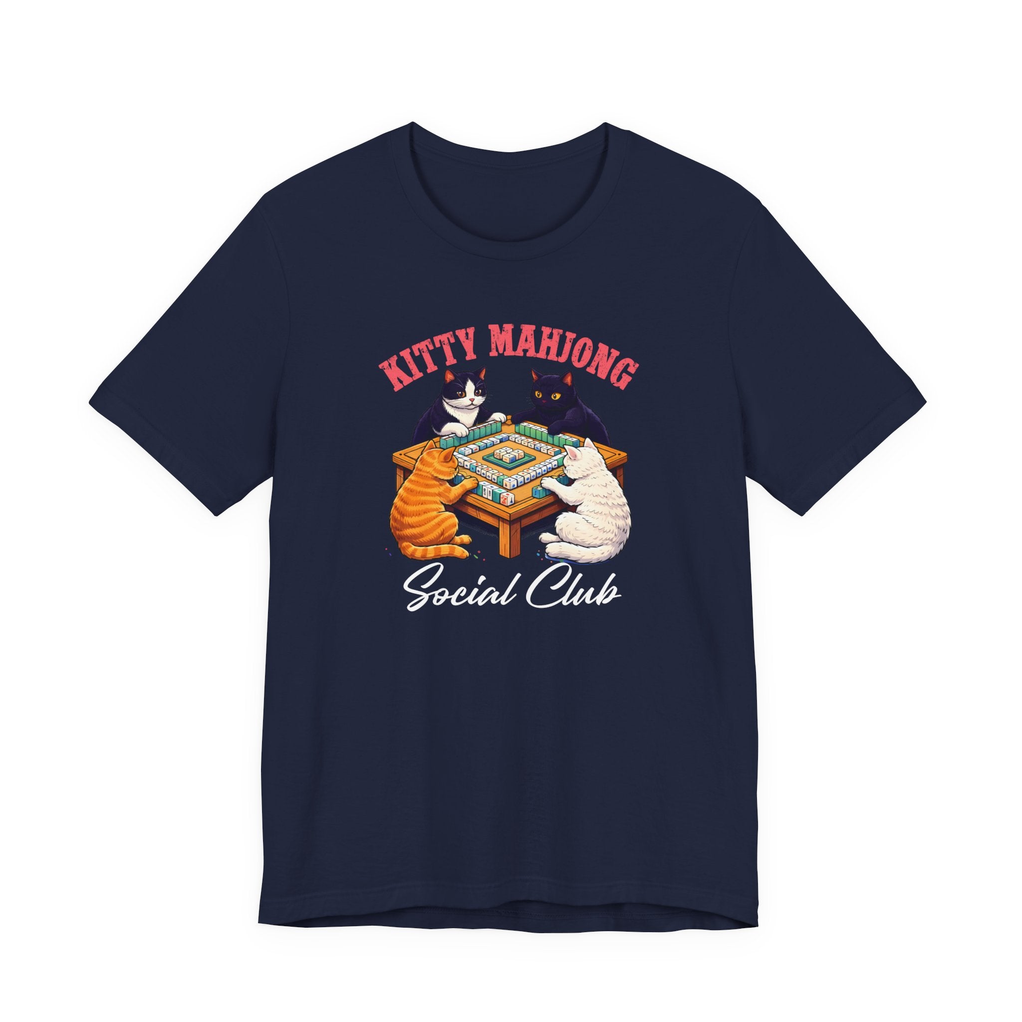 Funny Cat Shirt, Kitty Mahjong social club tee, Cat Mom Tee, Gift for Cat lover