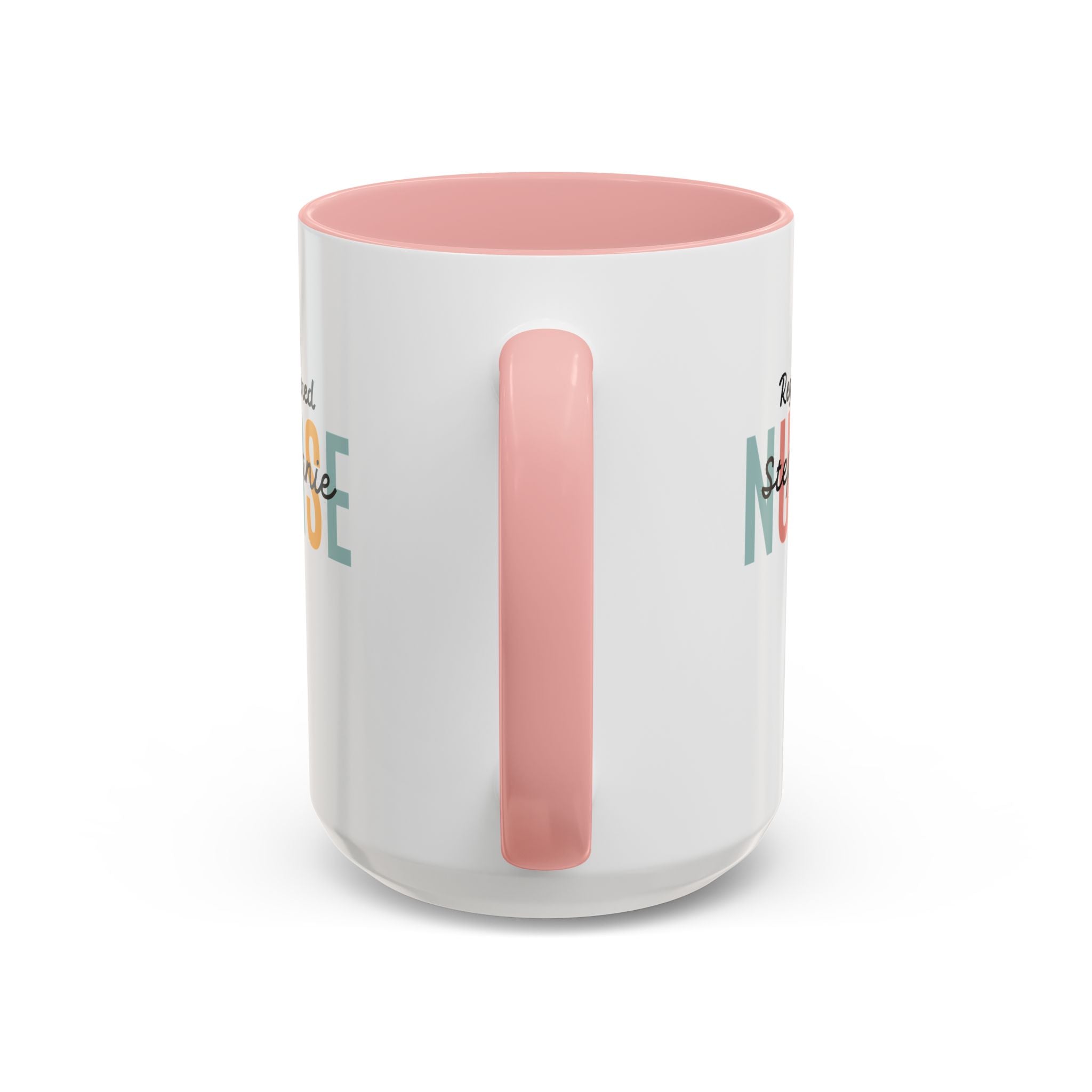 Personalized Nurse Coffee Mug, Custom Gift for Nurse, Accent Mug for Healthcare Workers, Unique Nurse Appreciation Gift, Black Handle Accent