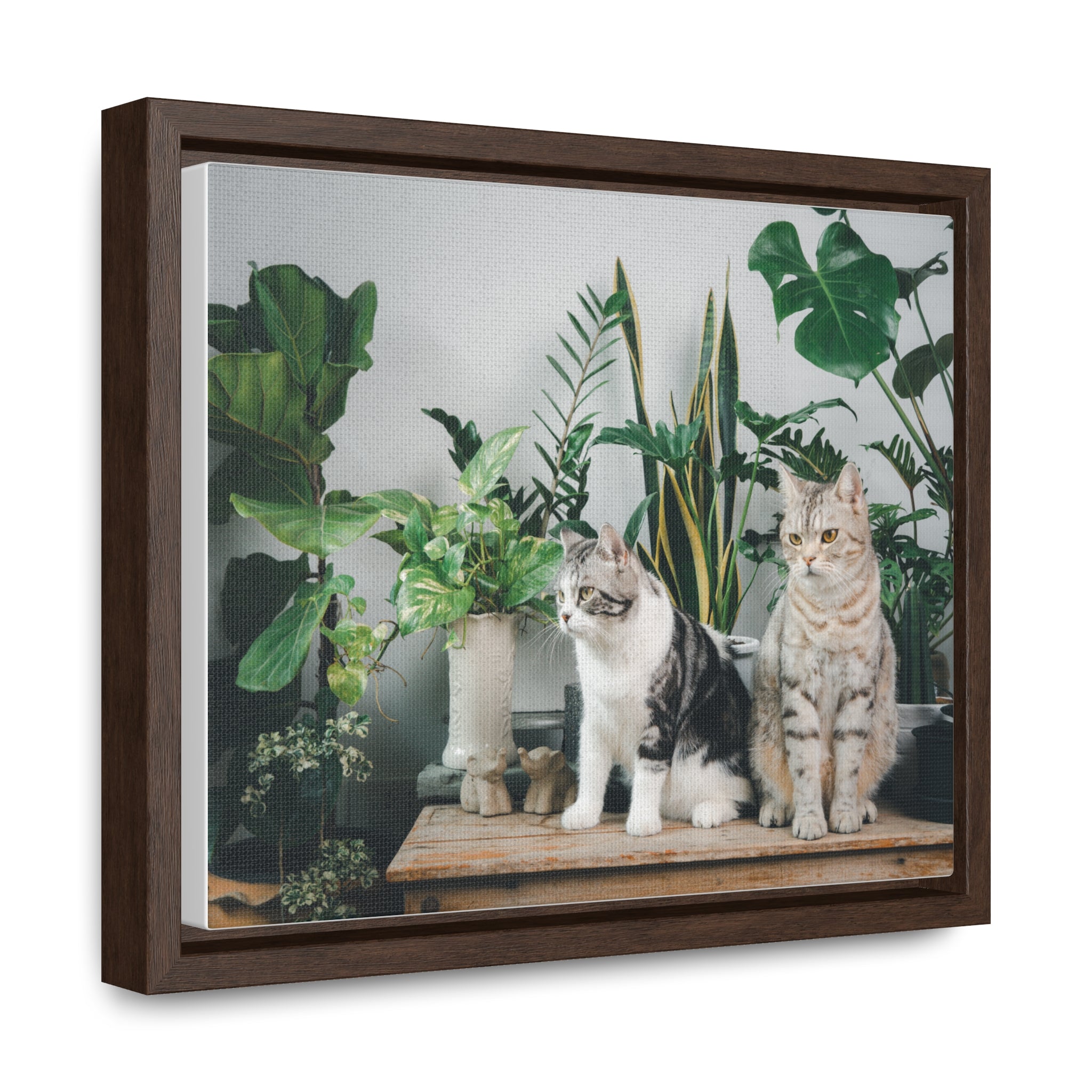 Personalized Cat Canvas Wraps, Cat Lover Canvas, Cat Lover Wall Art, Framed Pet Art for Home Decor, Gift for pet Lover, Gift for Cat Lover