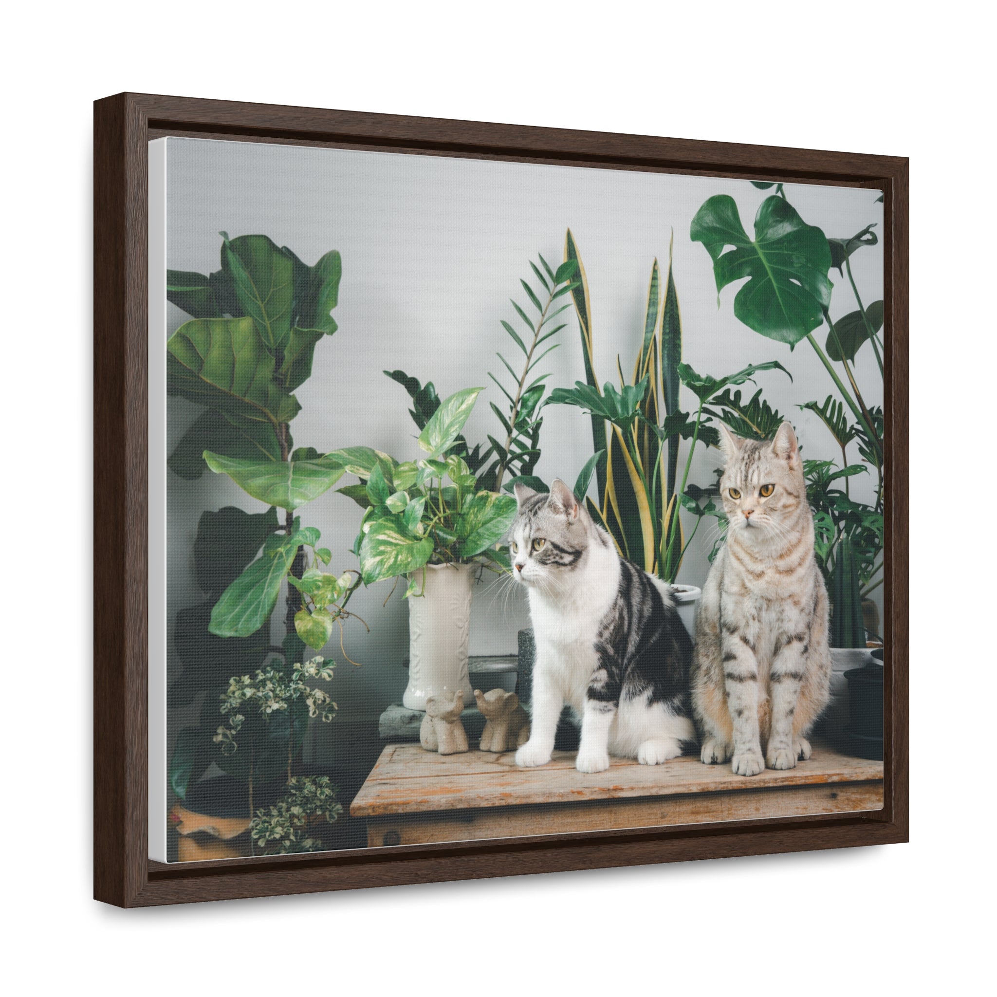 Personalized Cat Canvas Wraps, Cat Lover Canvas, Cat Lover Wall Art, Framed Pet Art for Home Decor, Gift for pet Lover, Gift for Cat Lover