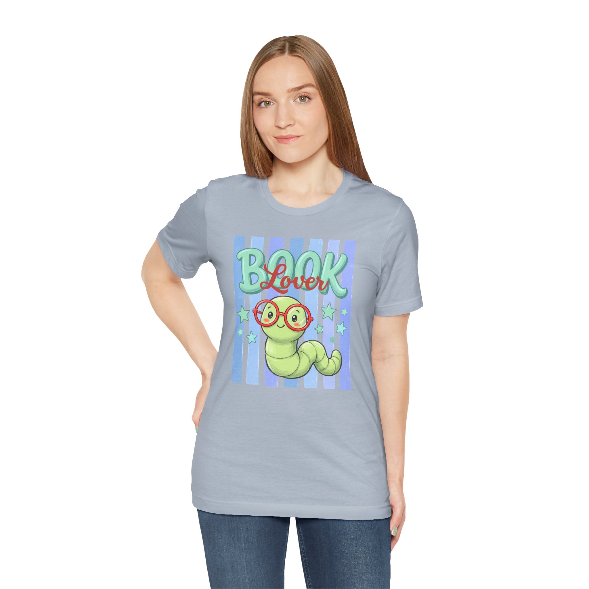 Book Lover Shirt, Bella Canvas 3001 Striped Book Lover Tee, Gift for Book Lover
