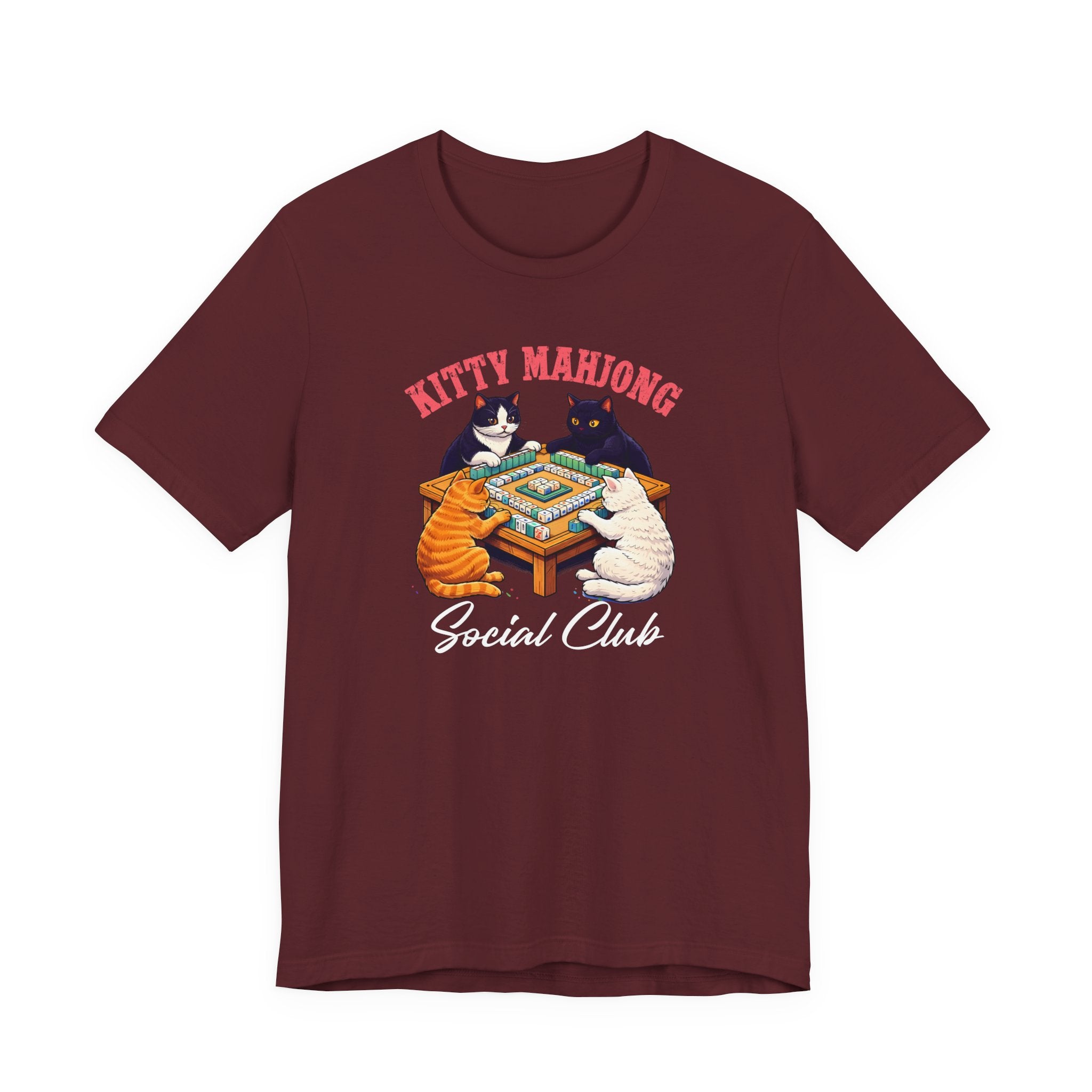 Funny Cat Shirt, Kitty Mahjong social club tee, Cat Mom Tee, Gift for Cat lover