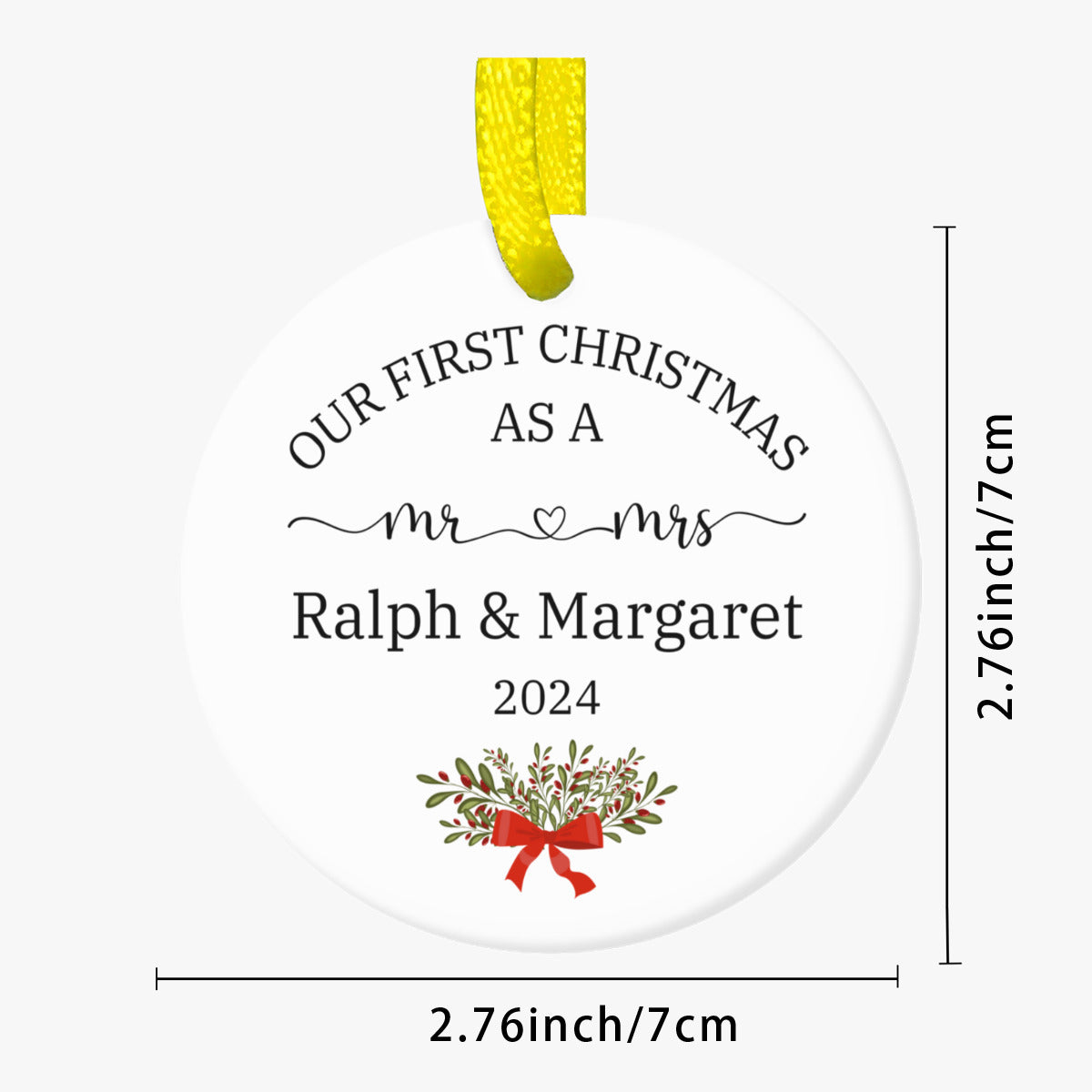 First Christmas As Mr & Mrs Christmas Ornament