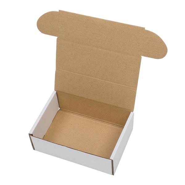 50 Corrugated Paper Boxes 6x4x2 " White Outside and Yellow Inside