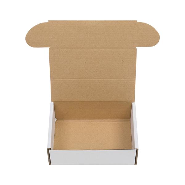 50 Corrugated Paper Boxes 6x4x2 " White Outside and Yellow Inside