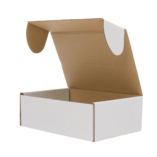 50 Corrugated Paper Boxes 6x4x2 " White Outside and Yellow Inside