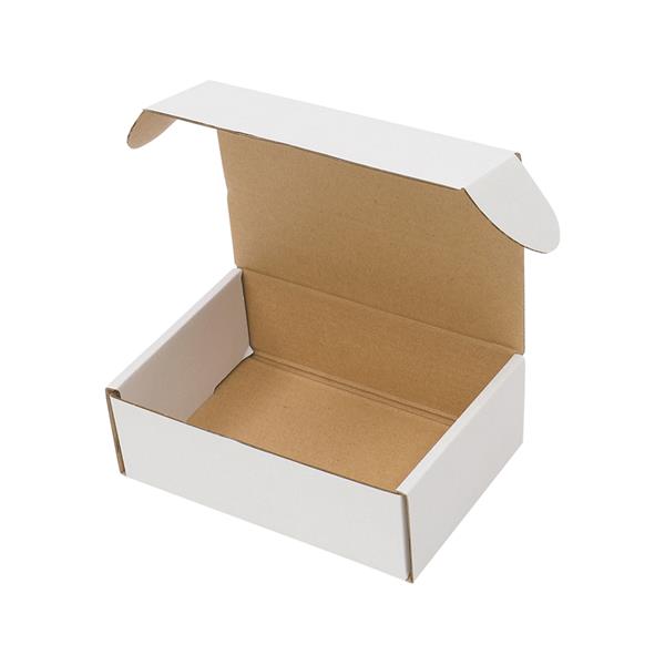 50 Corrugated Paper Boxes 6x4x2 " White Outside and Yellow Inside