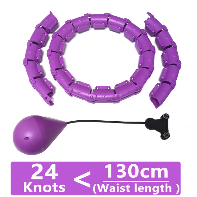 Smart Weighted 24 Knots Sport Hula Hoop Abdominal Waist Fitness Hoops