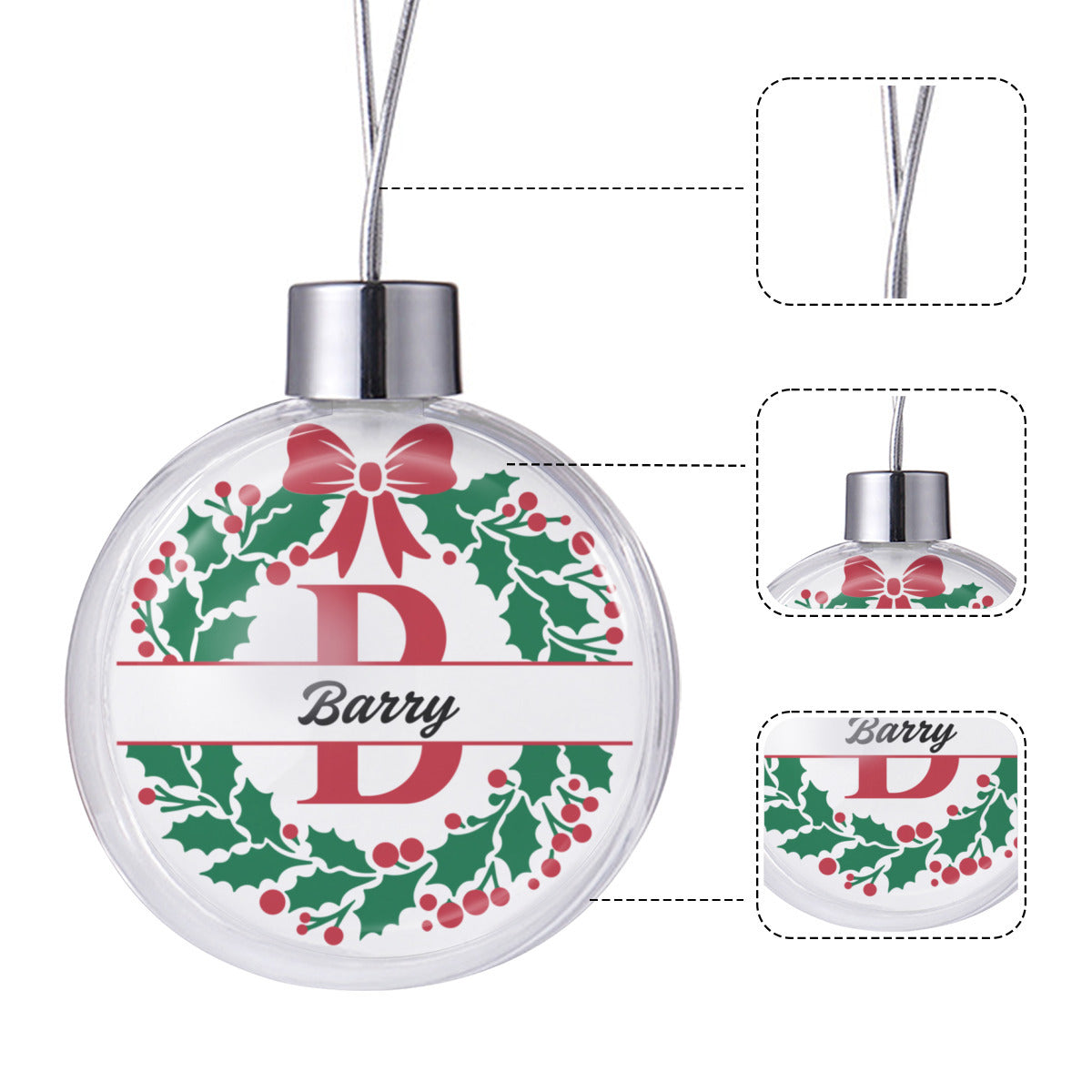 Transparent Spherical Christmas Ornaments