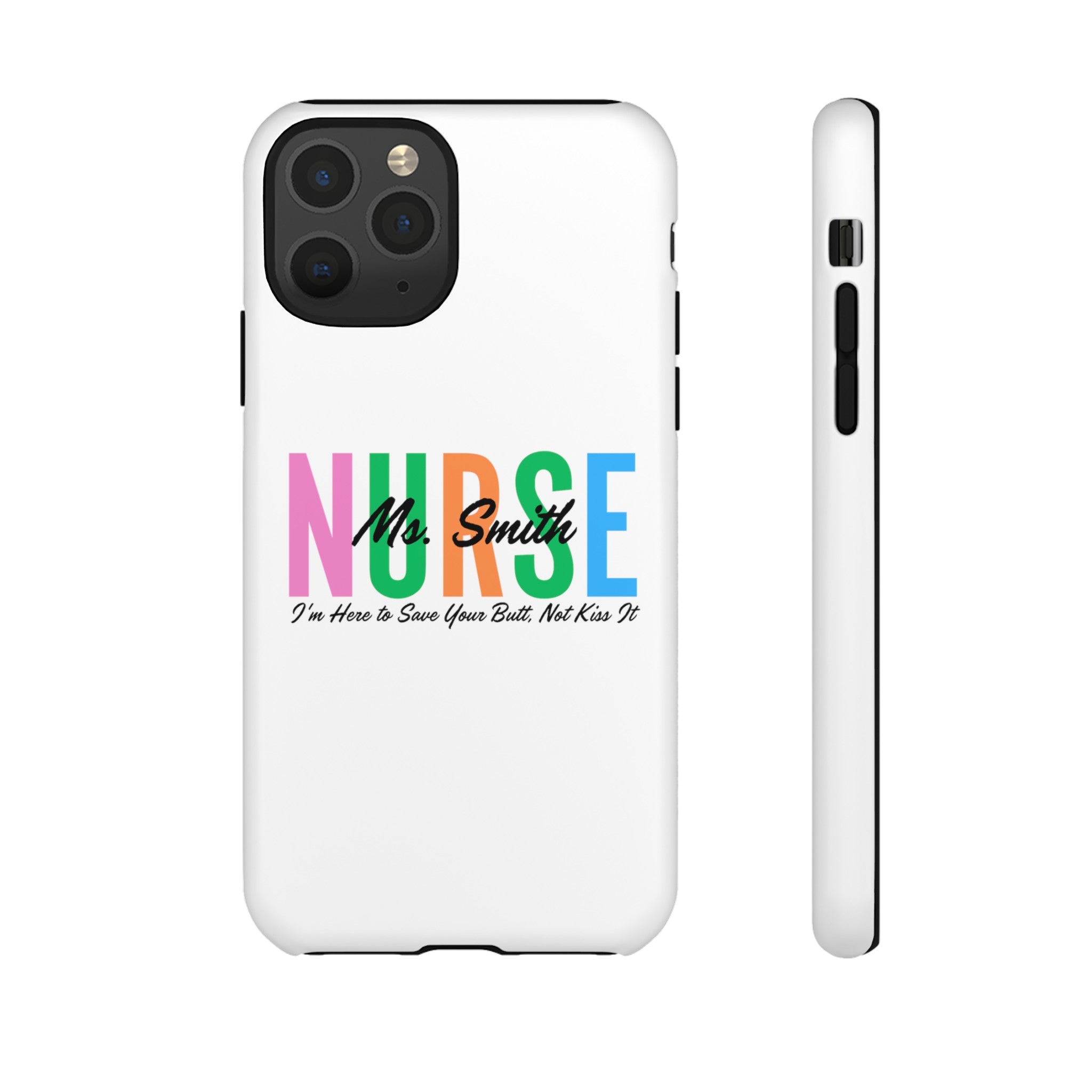 Personalized Nurse iPhones and Samsung Galaxy Tough Cases, Nurse Name, Gift for Nurse, Nurse's Appreciation