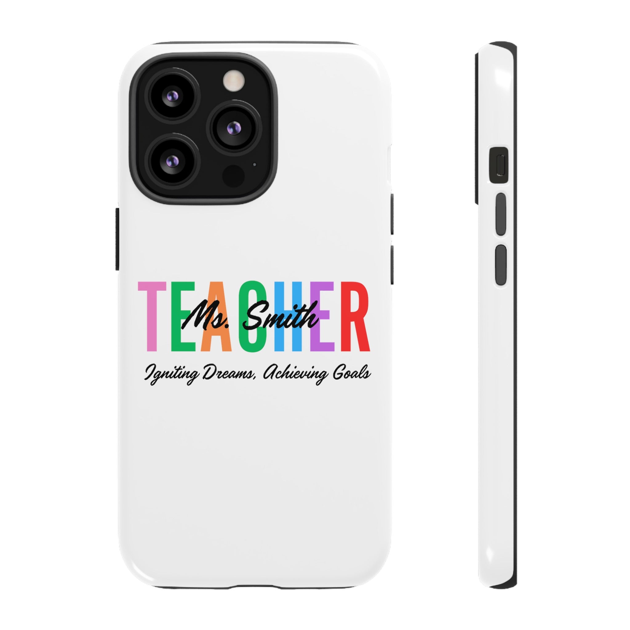 Personalized Teacher iPhones and Samsung Galaxy Tough Cases, Teacher Name, Gift for teacher, Teacher's Appreciation