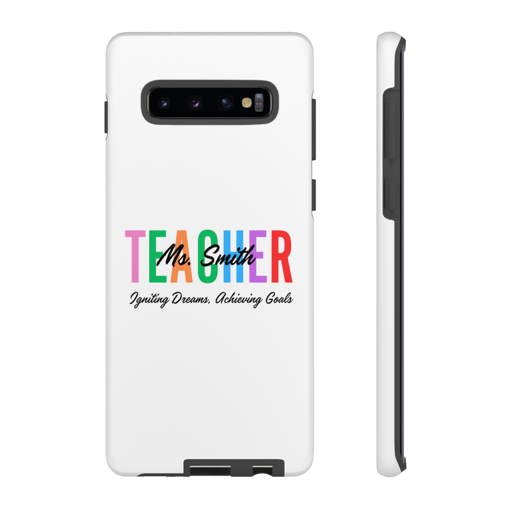 Personalized Teacher iPhones and Samsung Galaxy Tough Cases, Teacher Name, Gift for teacher, Teacher's Appreciation