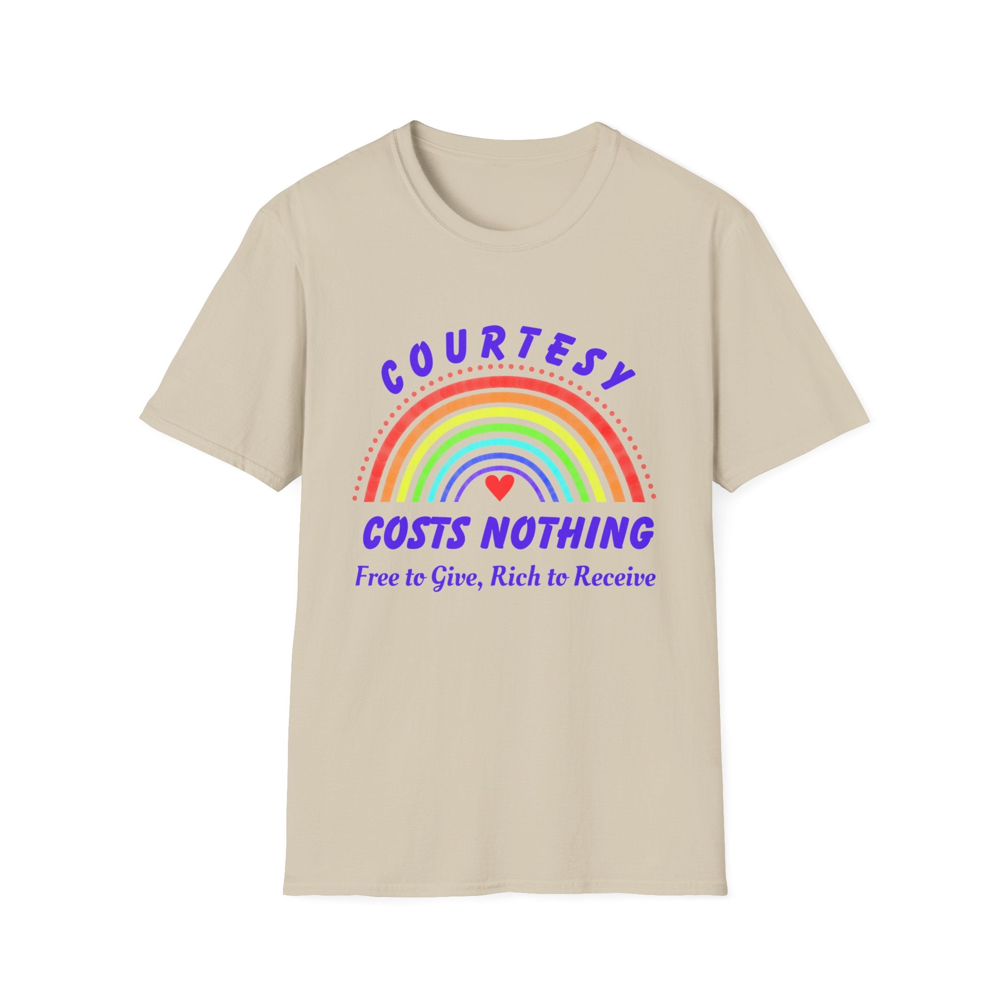 Courtesy Costs Nothing Unisex Softstyle T-Shirt, Respect for Others, Motivational Gift for Men and Women