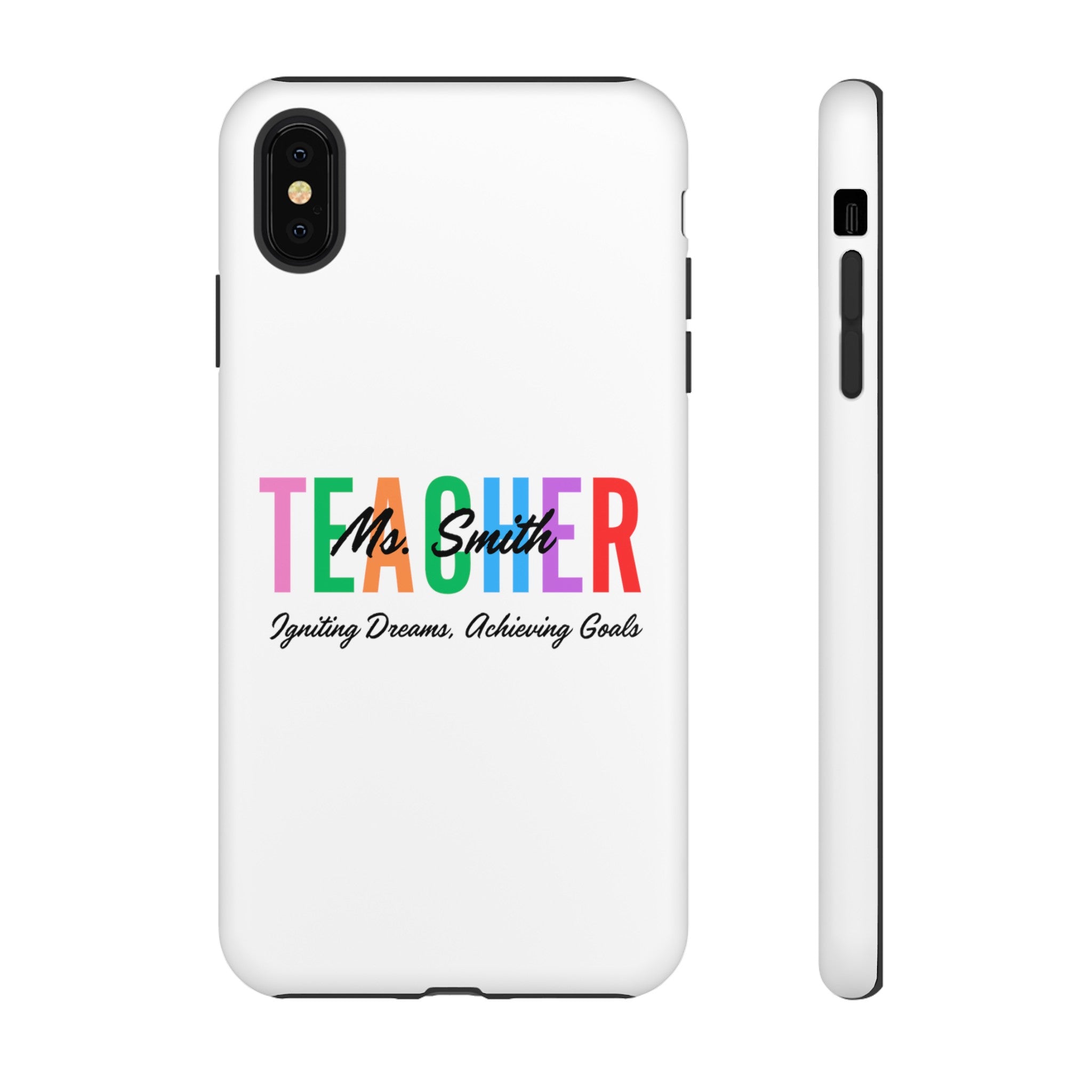 Personalized Teacher iPhones and Samsung Galaxy Tough Cases, Teacher Name, Gift for teacher, Teacher's Appreciation