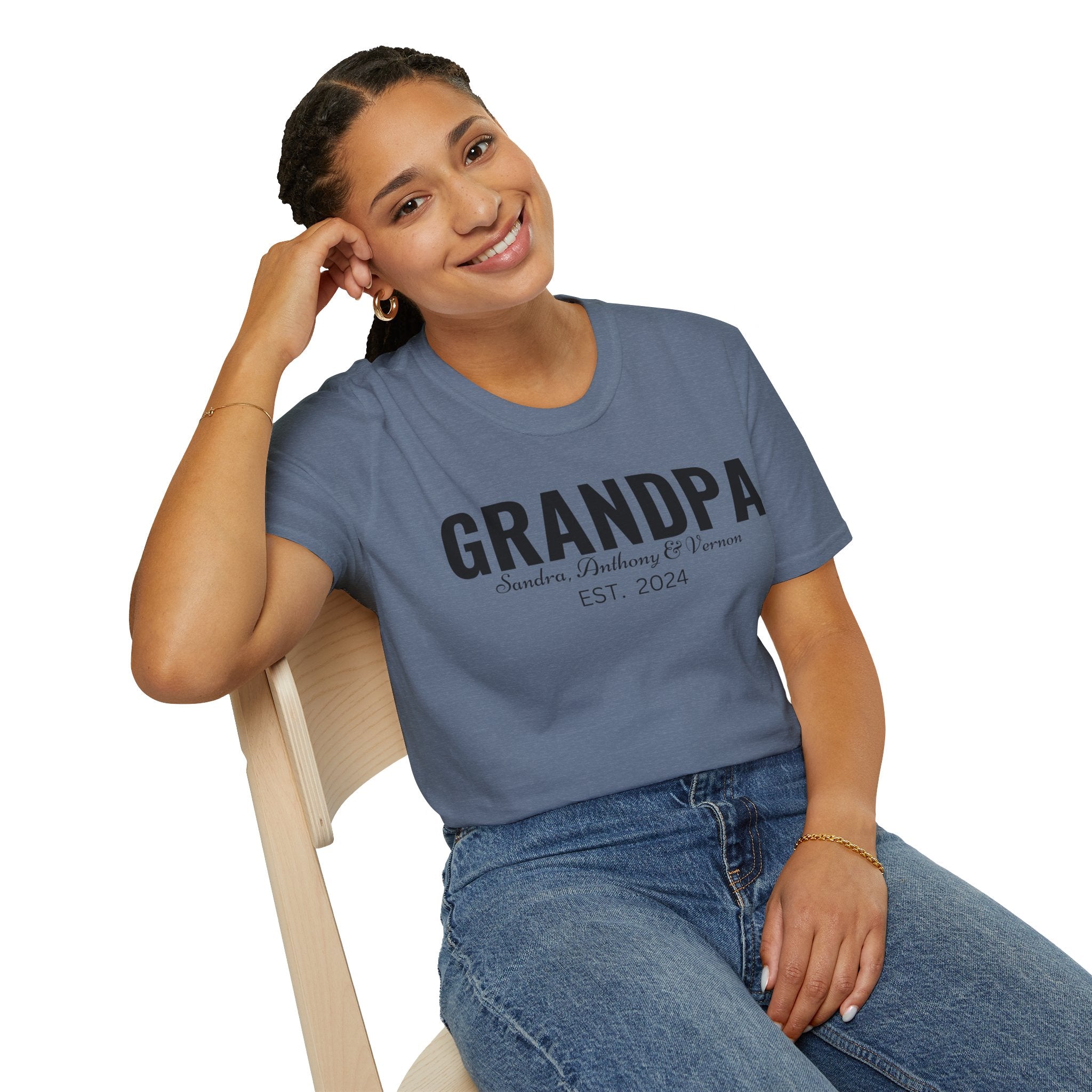 Personalized Grandpa Shirt with Grandkids Names , Fathers Day Gift For Grandpa, Gift From Grandkids, Gift from Kids