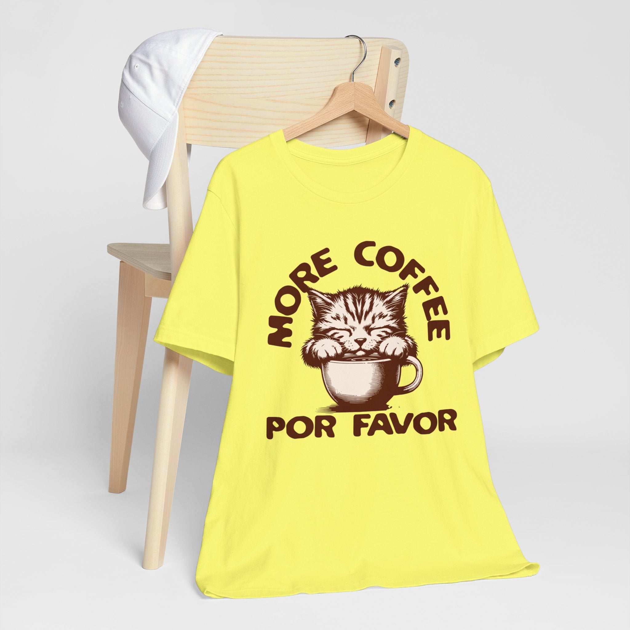 More Coffee Por Favor Funny Unisex Jersey Short Sleeve Tee, Gift for Mom, Gift for Dad, Gift for Teacher, Gift for friend