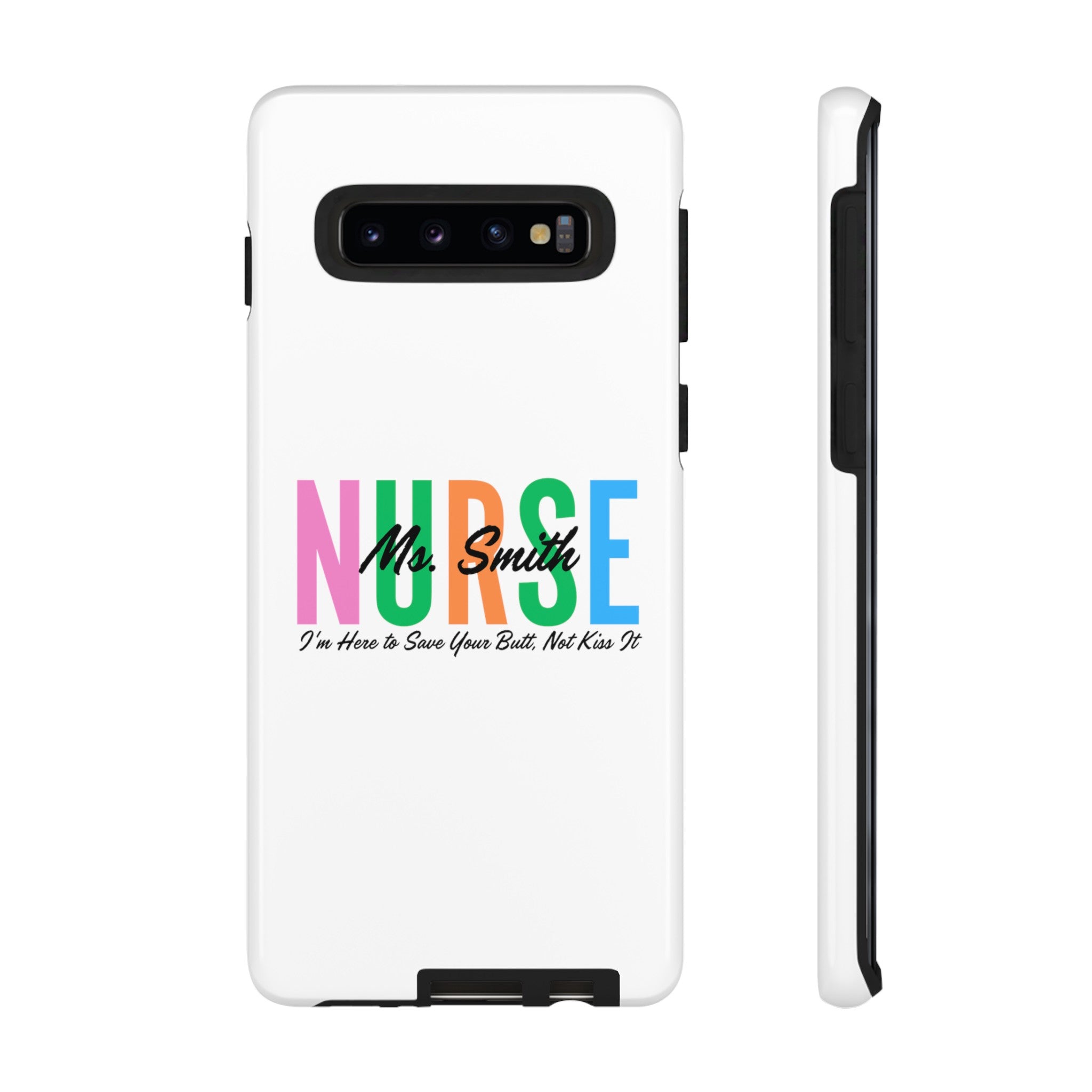 Personalized Nurse iPhones and Samsung Galaxy Tough Cases, Nurse Name, Gift for Nurse, Nurse's Appreciation