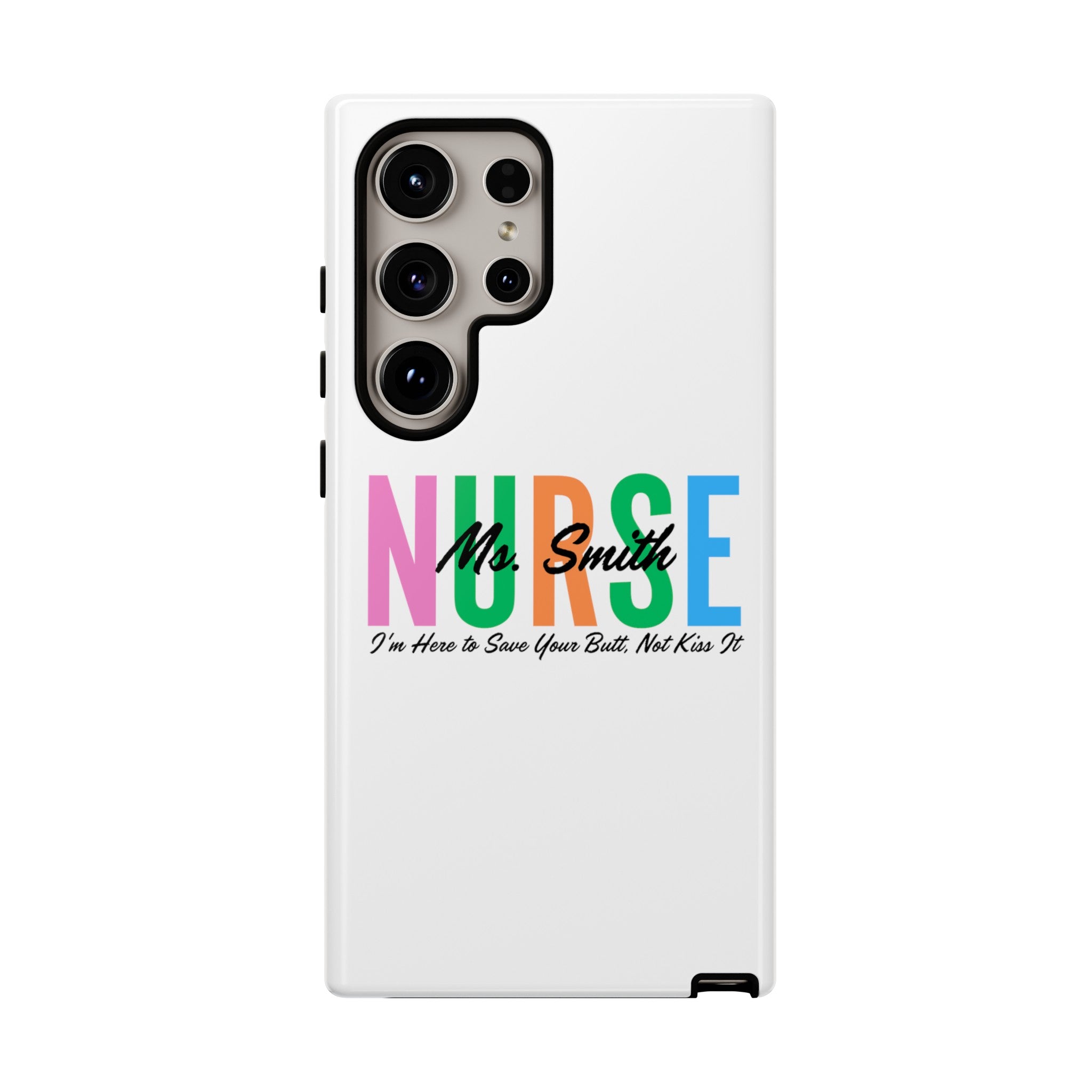 Personalized Nurse iPhones and Samsung Galaxy Tough Cases, Nurse Name, Gift for Nurse, Nurse's Appreciation