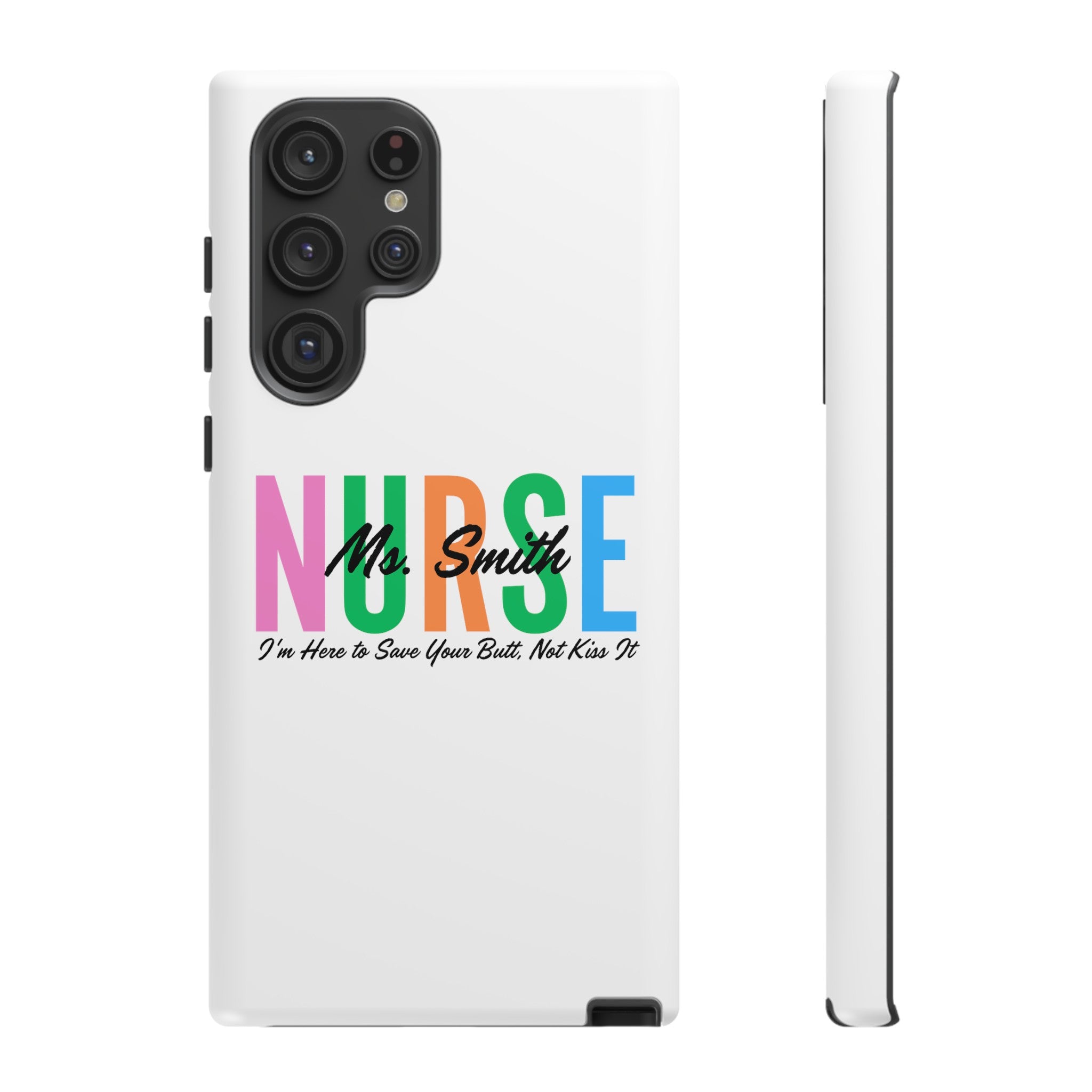 Personalized Nurse iPhones and Samsung Galaxy Tough Cases, Nurse Name, Gift for Nurse, Nurse's Appreciation