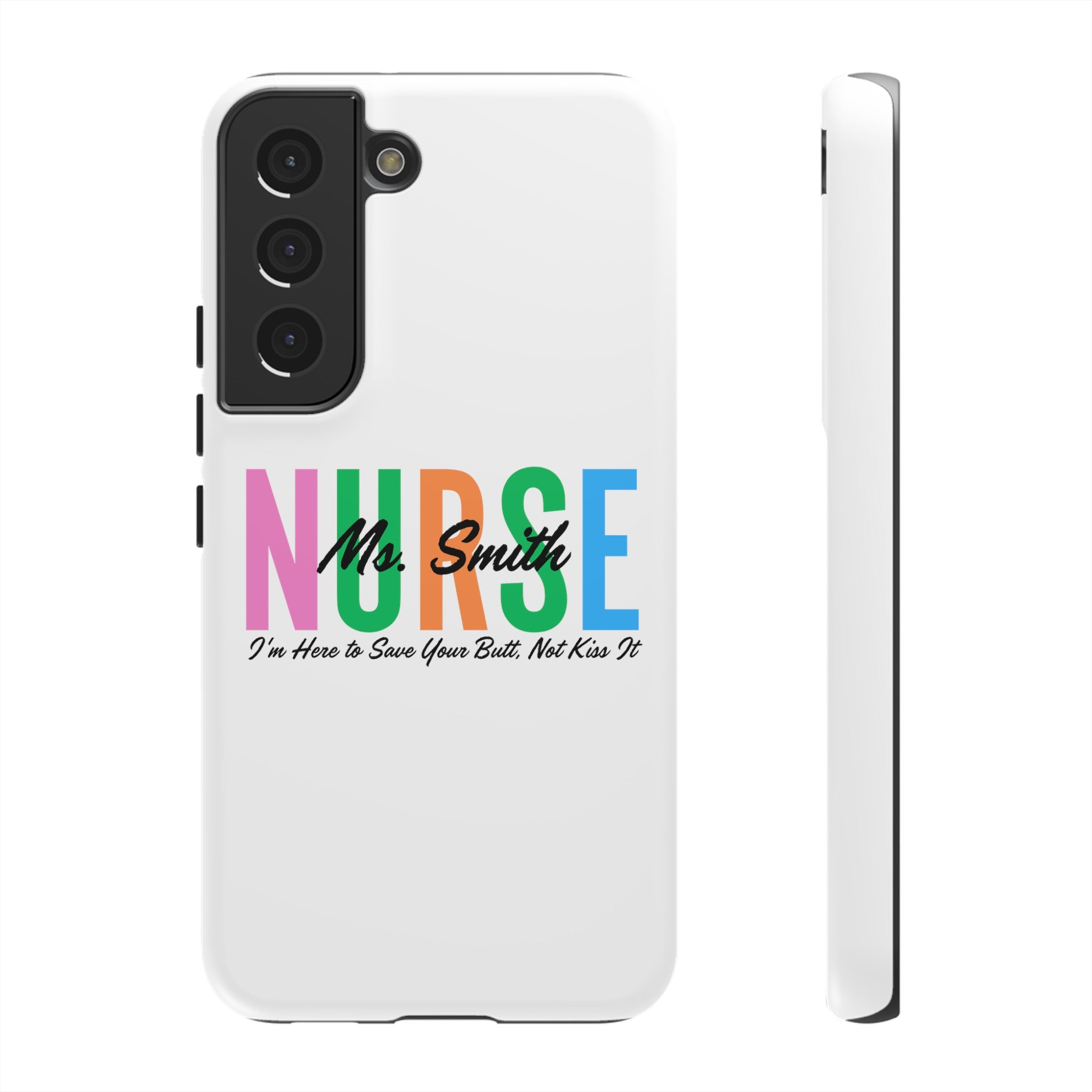 Personalized Nurse iPhones and Samsung Galaxy Tough Cases, Nurse Name, Gift for Nurse, Nurse's Appreciation