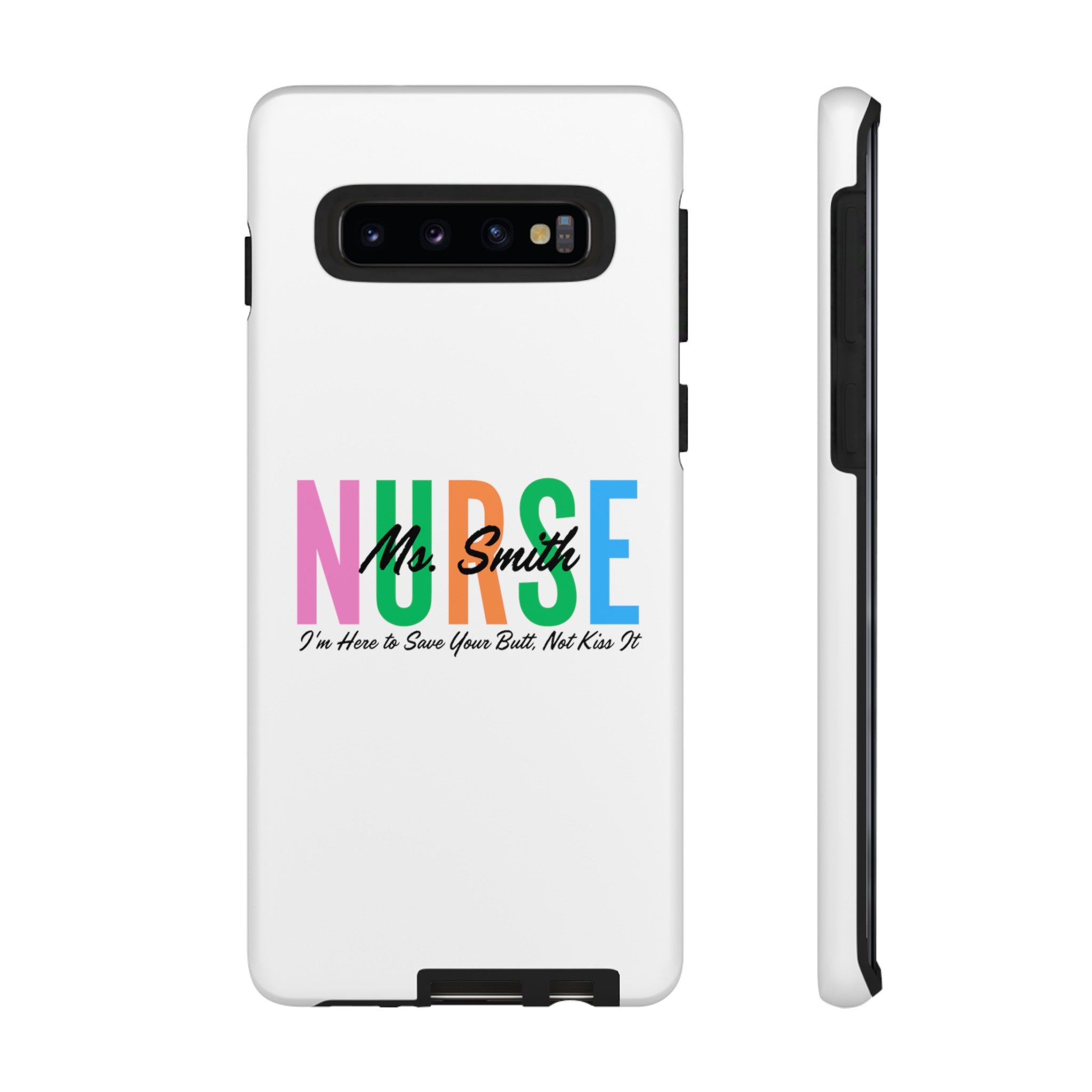 Personalized Nurse iPhones and Samsung Galaxy Tough Cases, Nurse Name, Gift for Nurse, Nurse's Appreciation