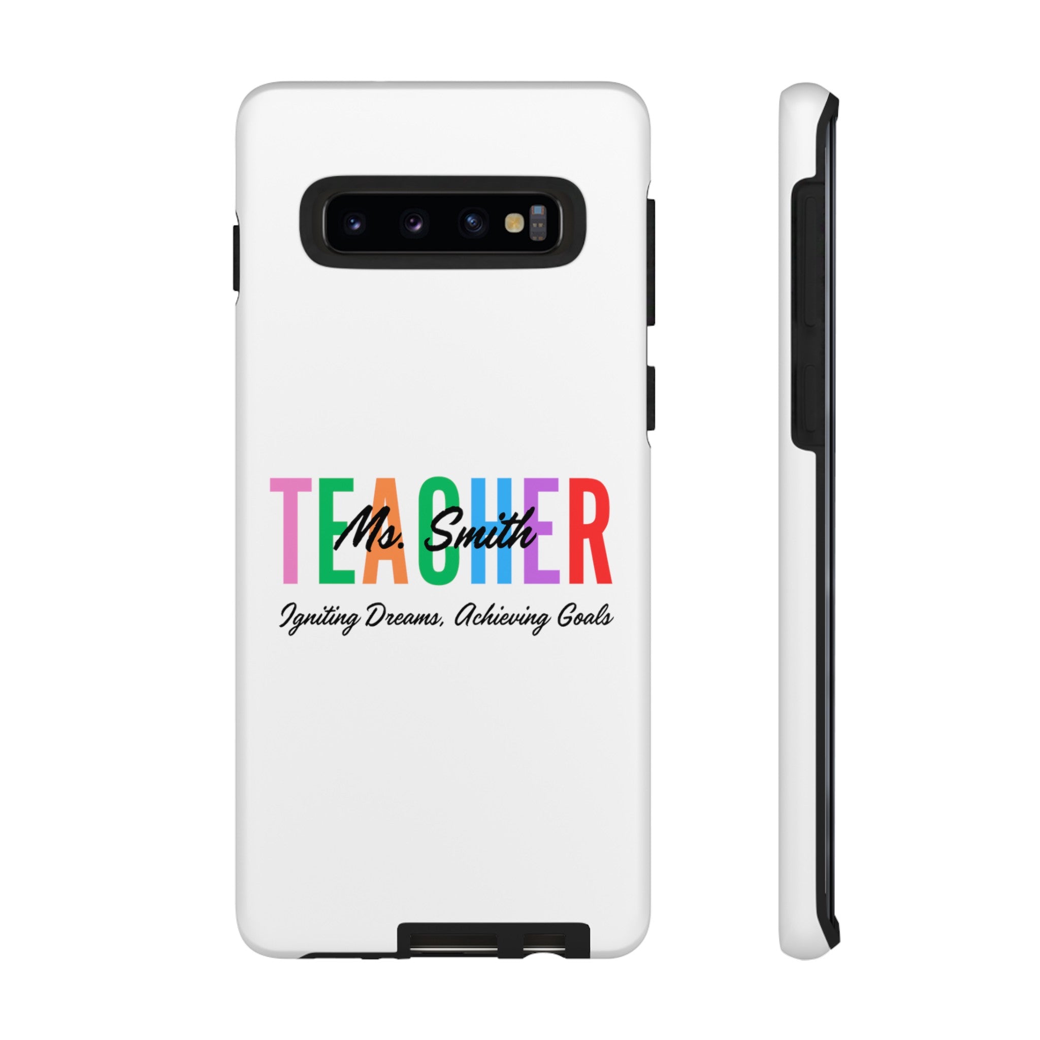 Personalized Teacher iPhones and Samsung Galaxy Tough Cases, Teacher Name, Gift for teacher, Teacher's Appreciation