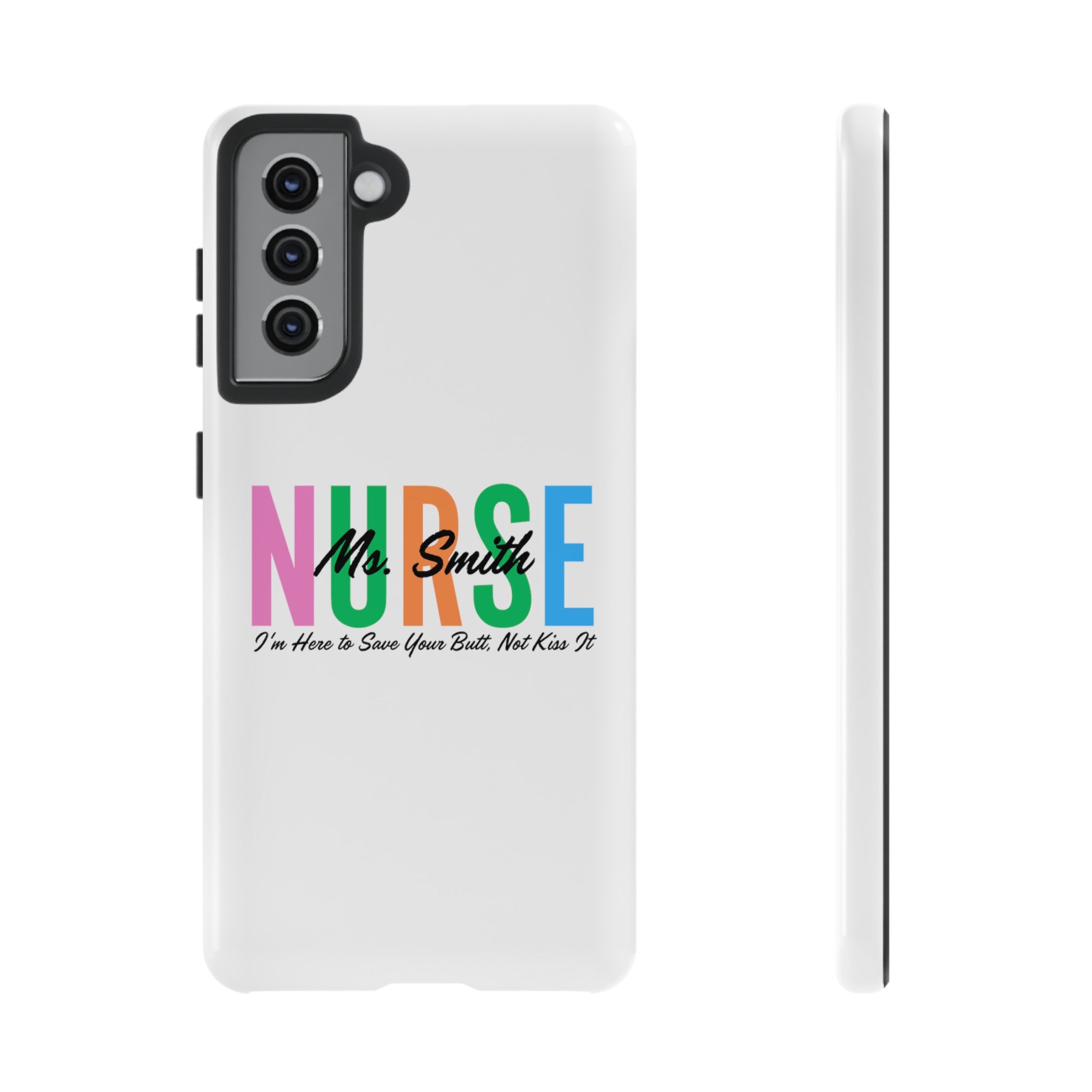 Personalized Nurse iPhones and Samsung Galaxy Tough Cases, Nurse Name, Gift for Nurse, Nurse's Appreciation