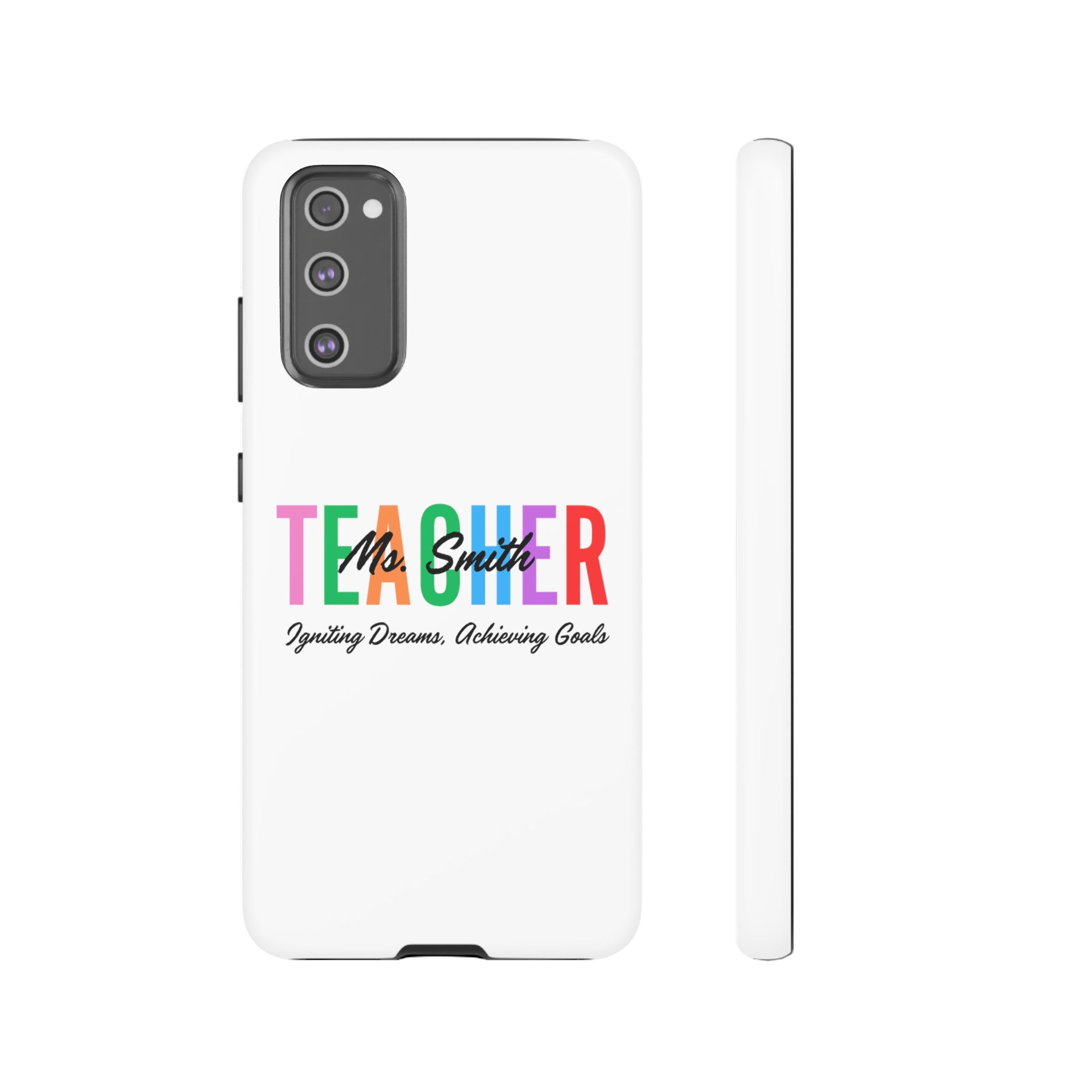 Personalized Teacher iPhones and Samsung Galaxy Tough Cases, Teacher Name, Gift for teacher, Teacher's Appreciation