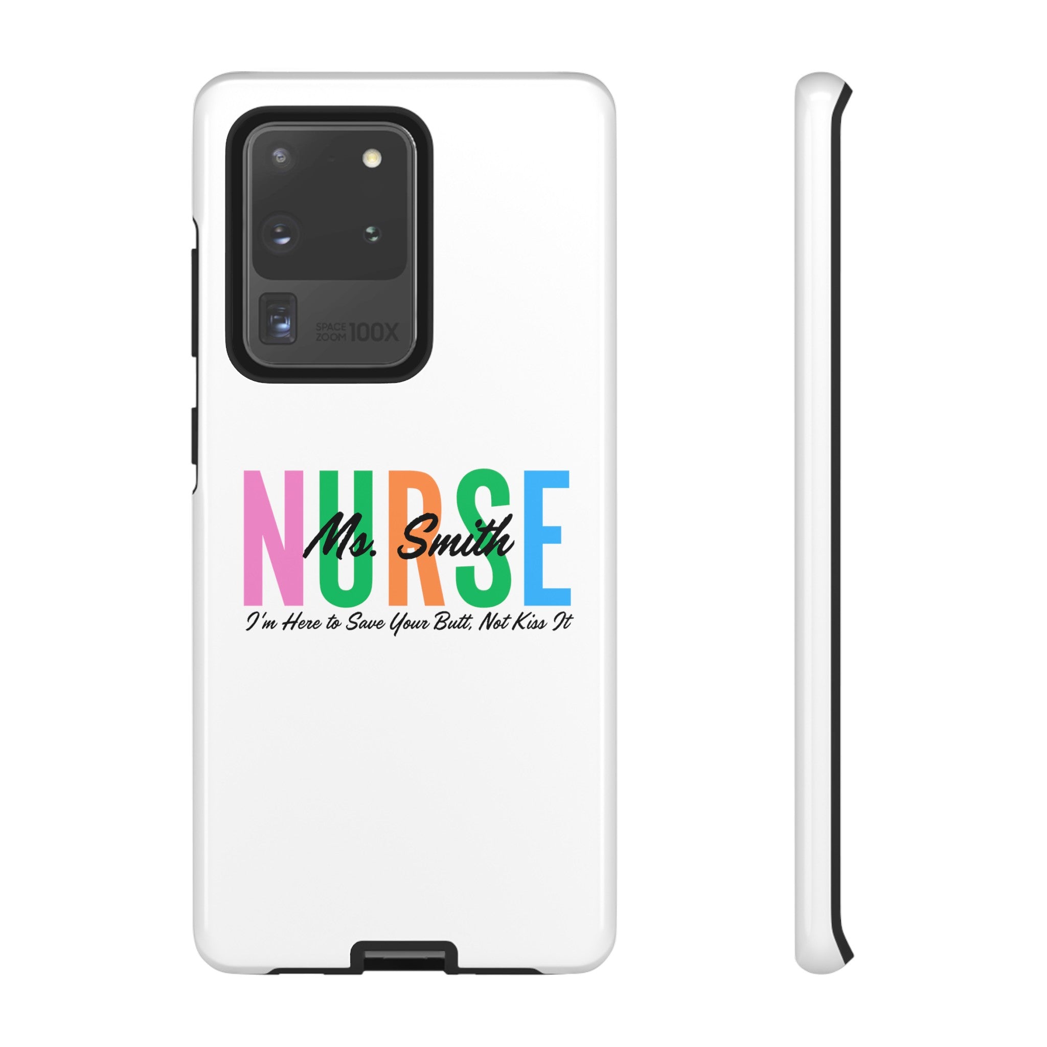 Personalized Nurse iPhones and Samsung Galaxy Tough Cases, Nurse Name, Gift for Nurse, Nurse's Appreciation