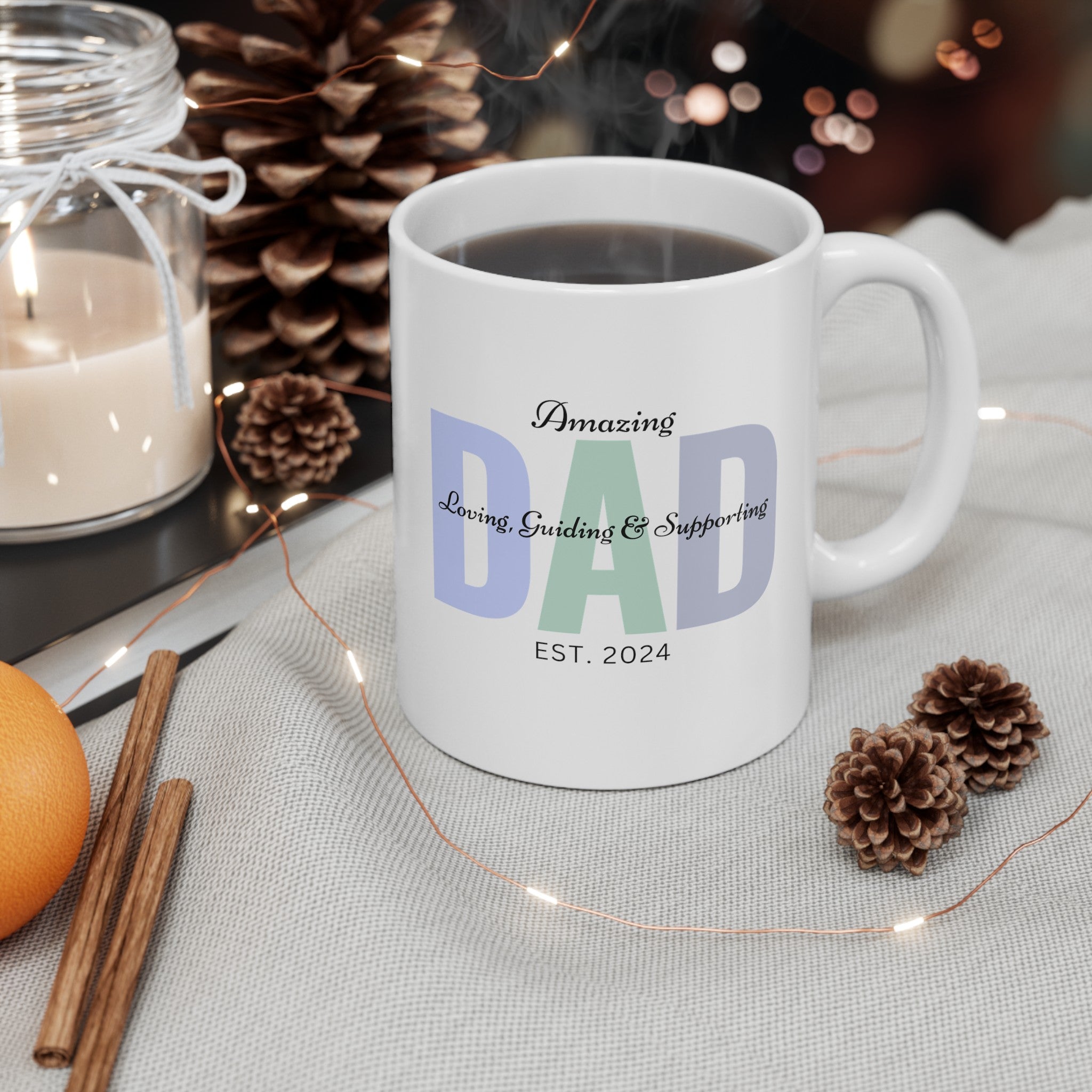 Happy Father's Day Coffee Mug (11, 15oz), Gift for Dad, Father's Day Gift, Dad's Mug, Amazing Father's Day Gift, Dad's Coffee Cup