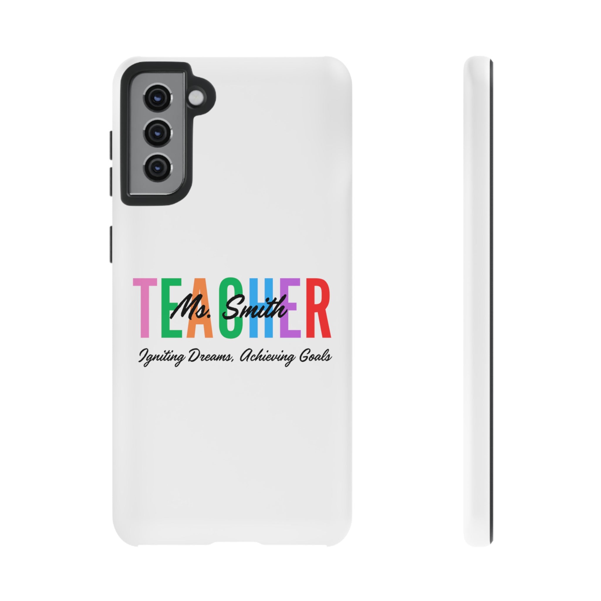 Personalized Teacher iPhones and Samsung Galaxy Tough Cases, Teacher Name, Gift for teacher, Teacher's Appreciation