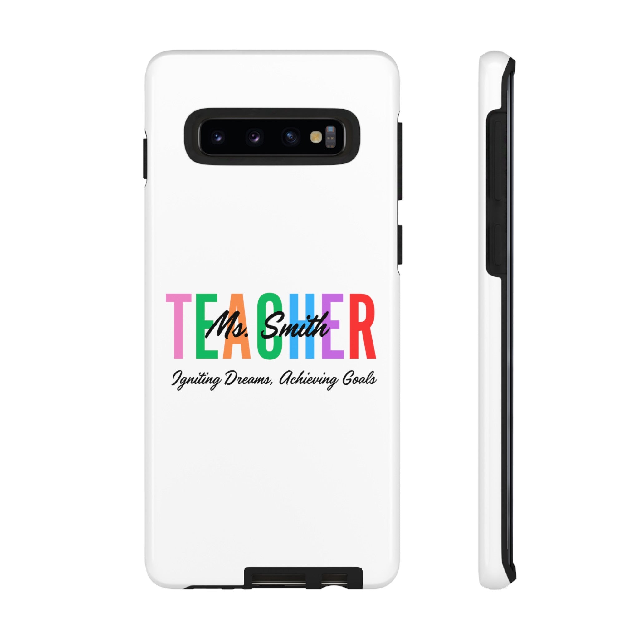 Personalized Teacher iPhones and Samsung Galaxy Tough Cases, Teacher Name, Gift for teacher, Teacher's Appreciation