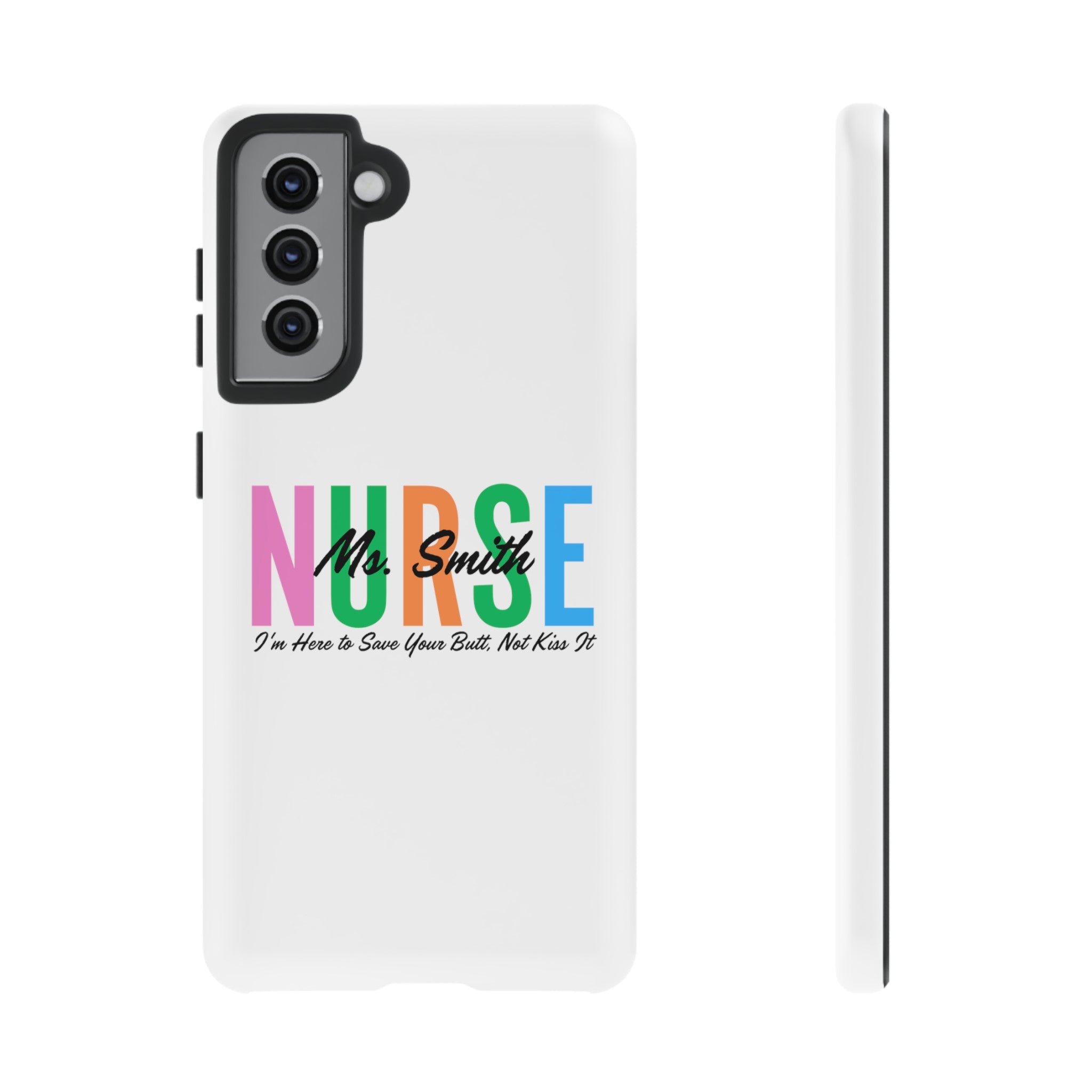 Personalized Nurse iPhones and Samsung Galaxy Tough Cases, Nurse Name, Gift for Nurse, Nurse's Appreciation